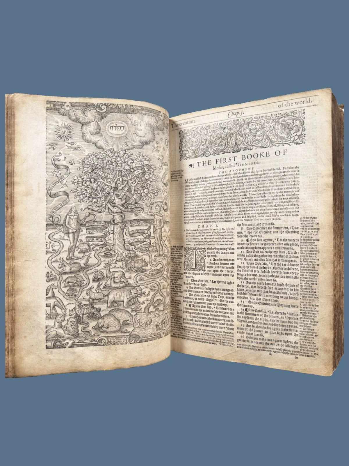 Adam and Eve Engraving in Bible