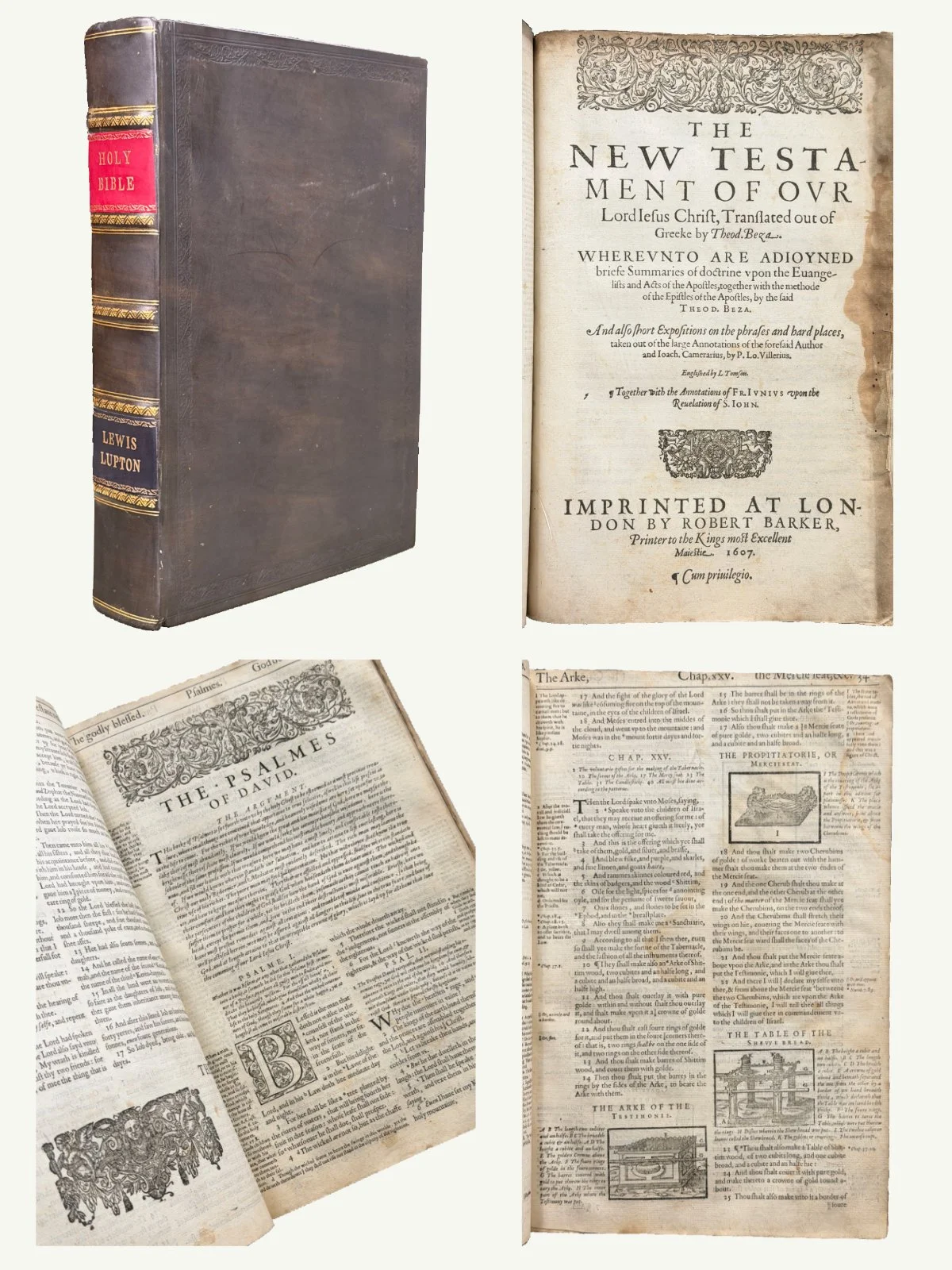 1607 Folio Geneva Bible Lewis Lupton Provenance