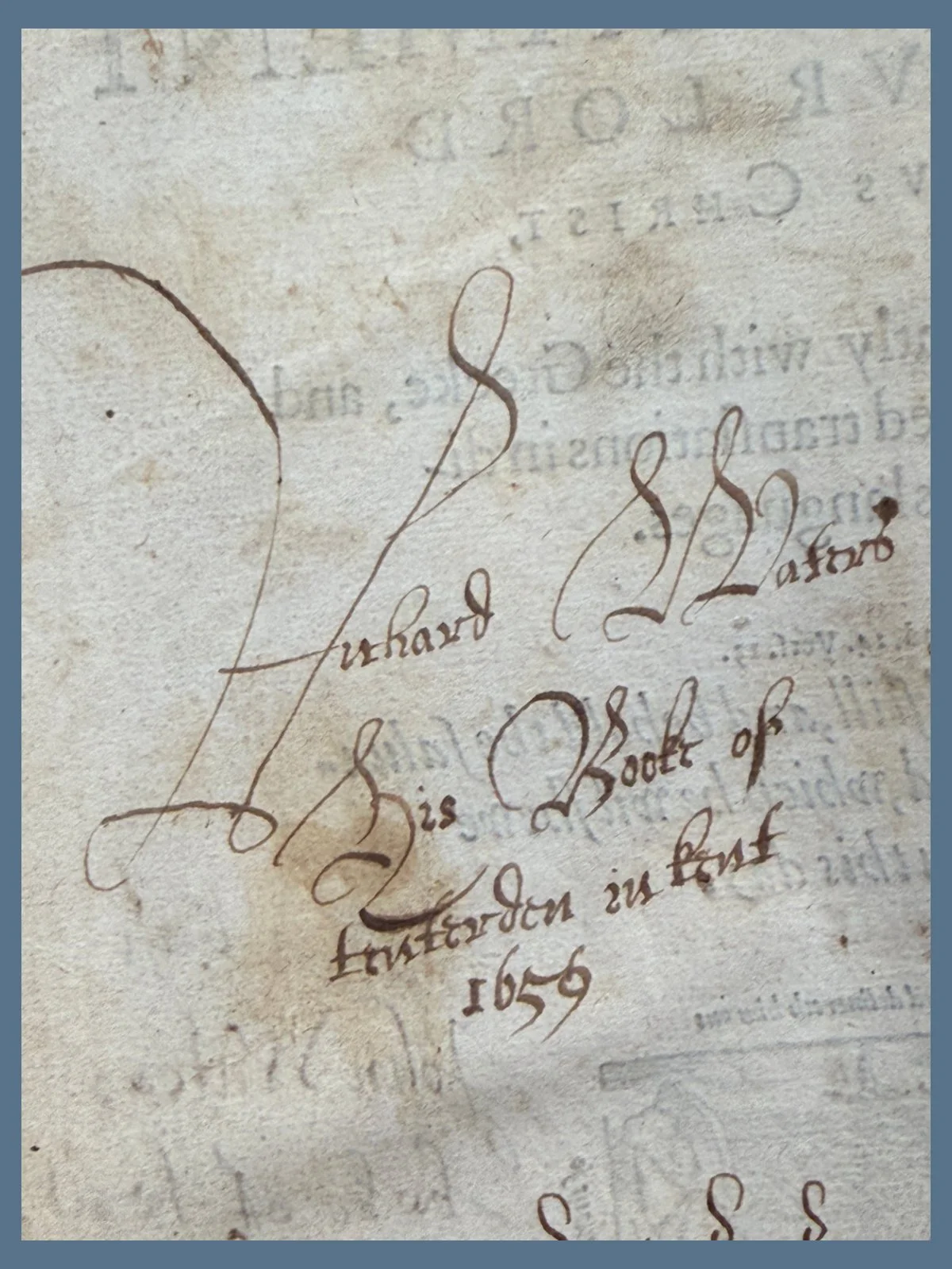 Early Inscription in Bible
