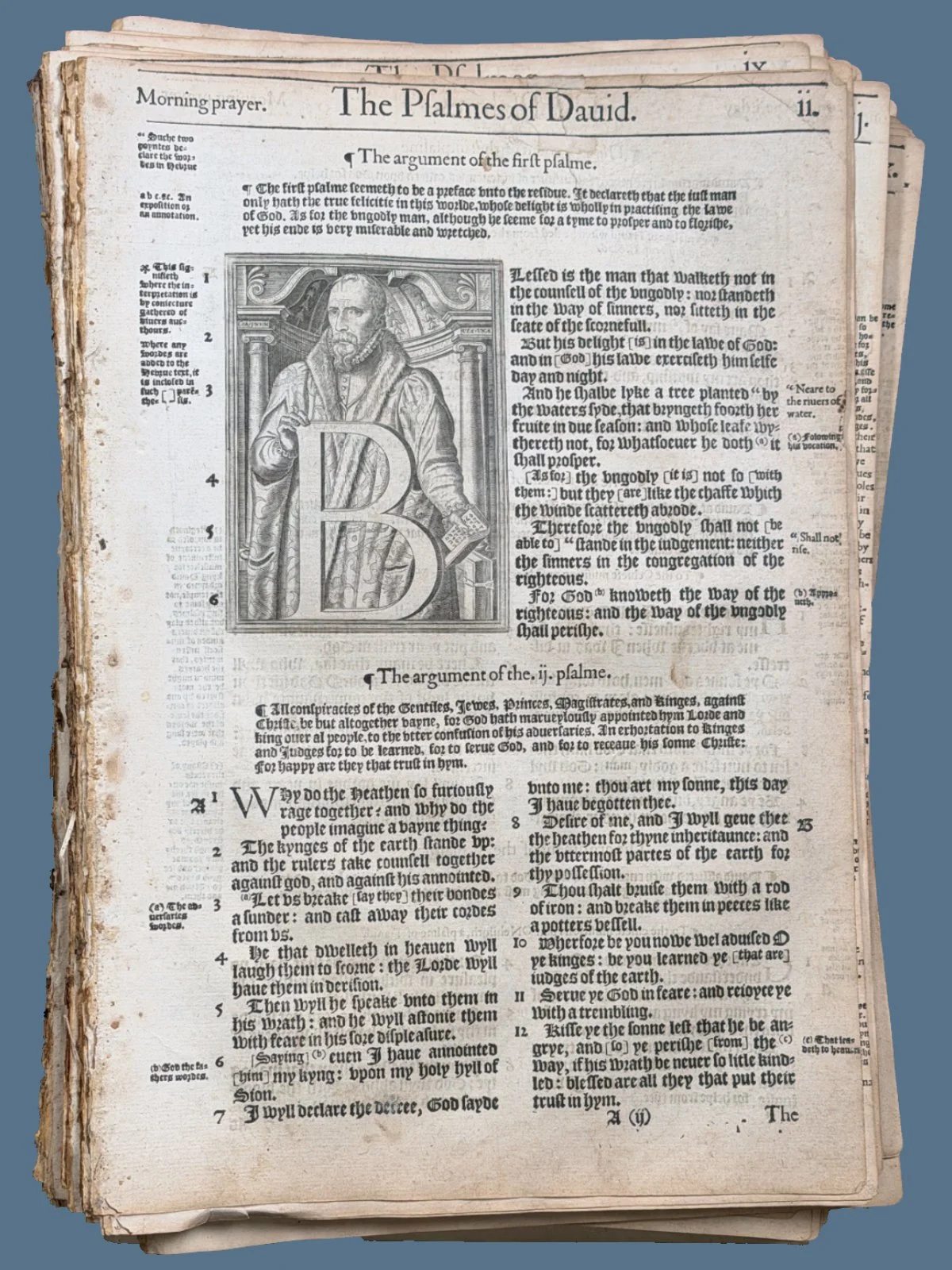Bible Page from a 1568 Bishops' Bible