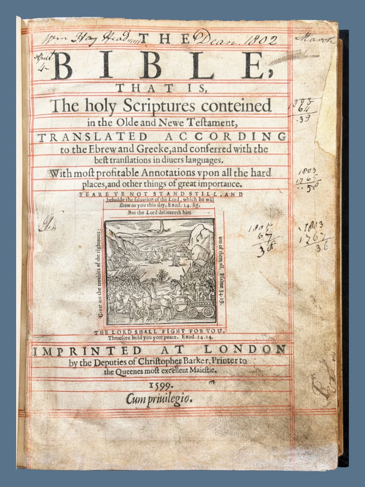 1599 Geneva Bible Title Page