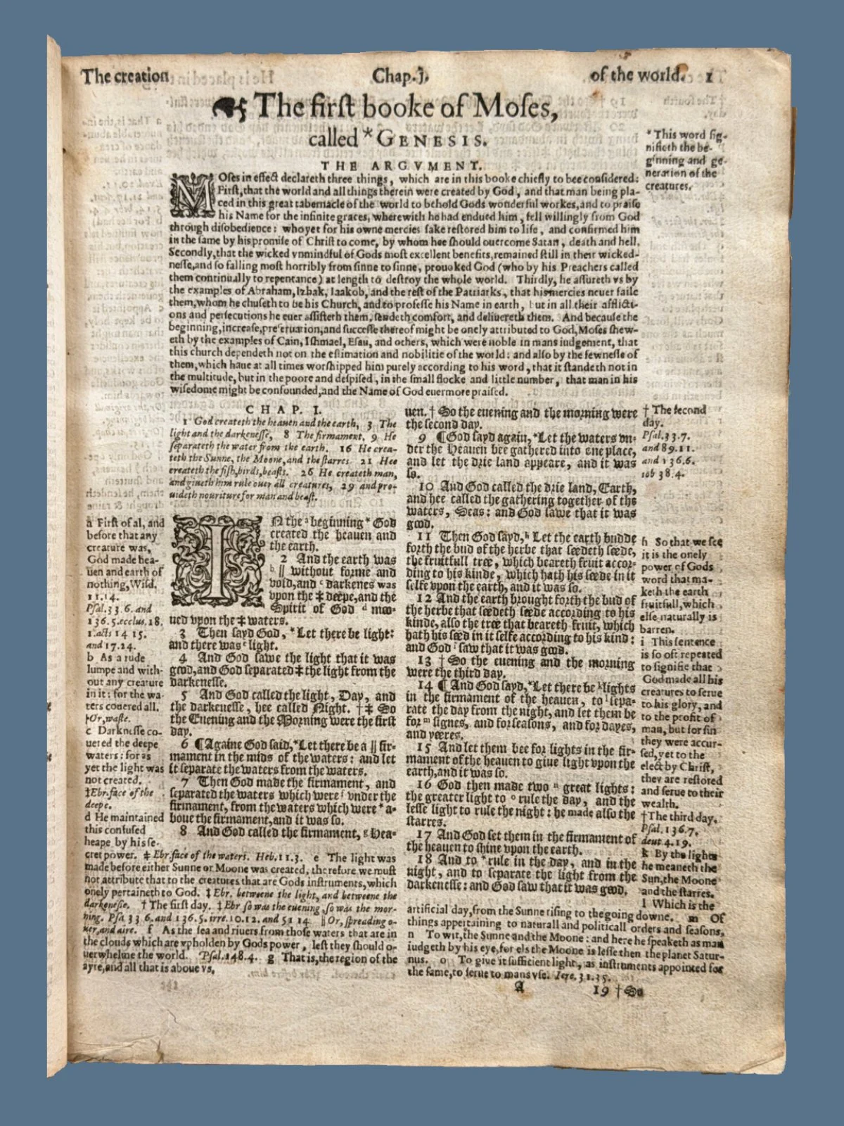 Genesis 1 from a Breeches Bible