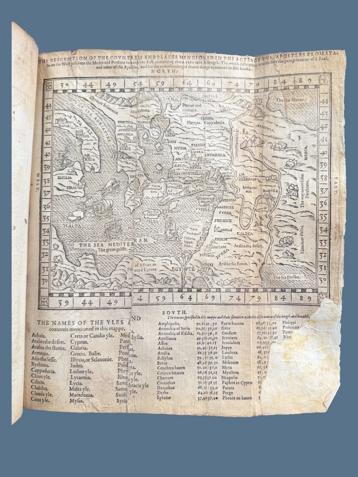 Folding Map Geneva Bible