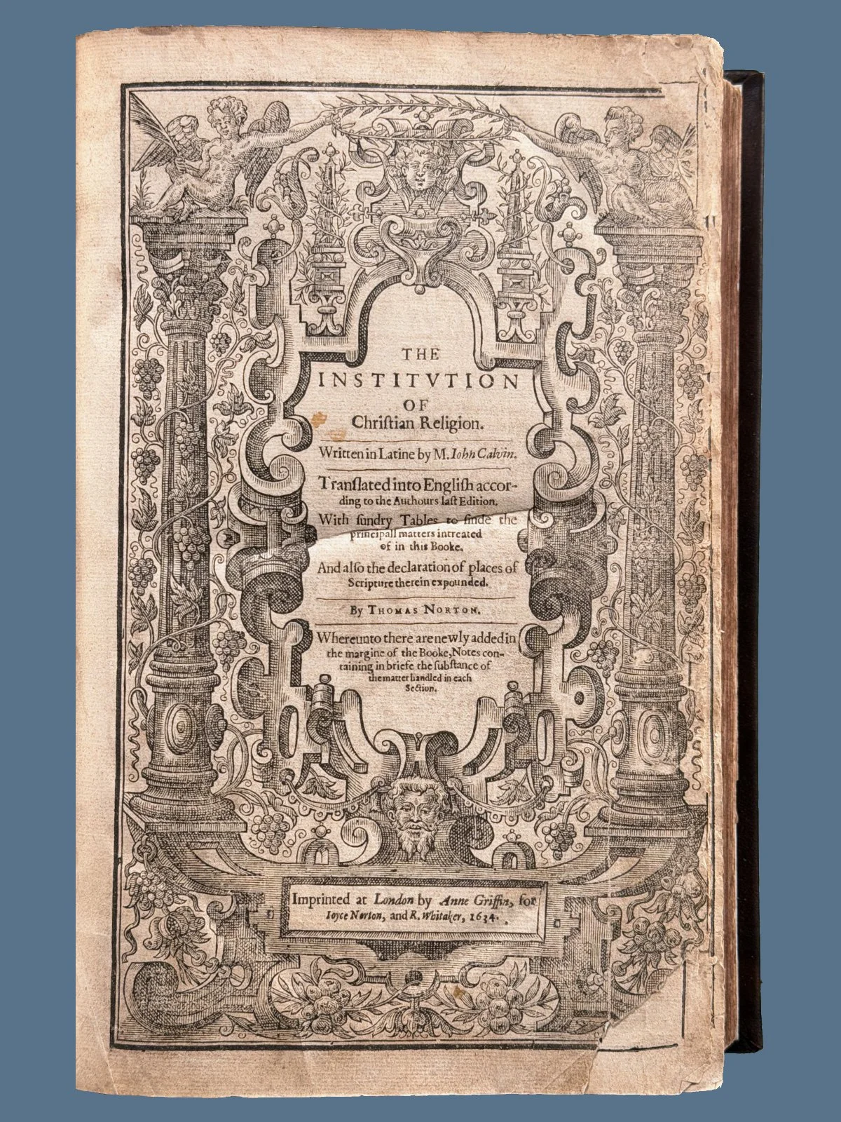 Title Page to the 1634 Edition of John Calvin's Institutes