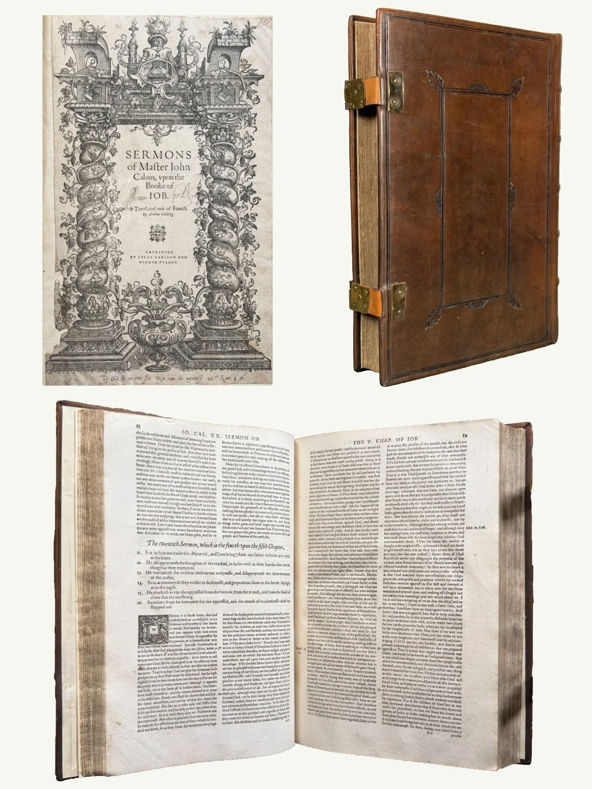 1574 Sermons on Job by John Calvin - First English Edition
