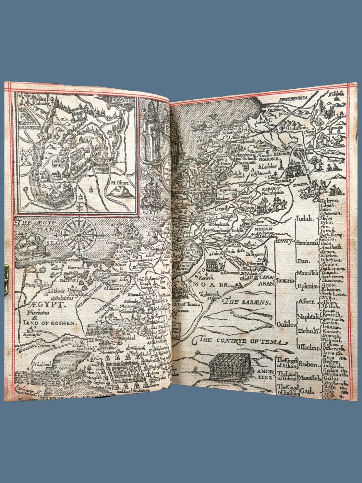 Double Page Map of Canaan