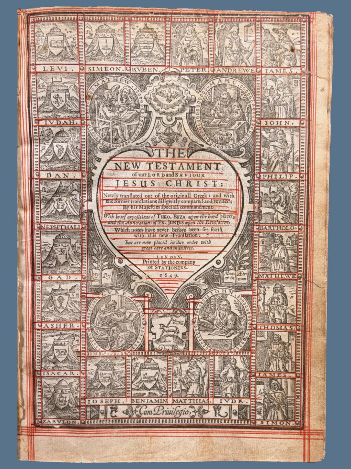 King James Bible with Geneva Notes Title Page