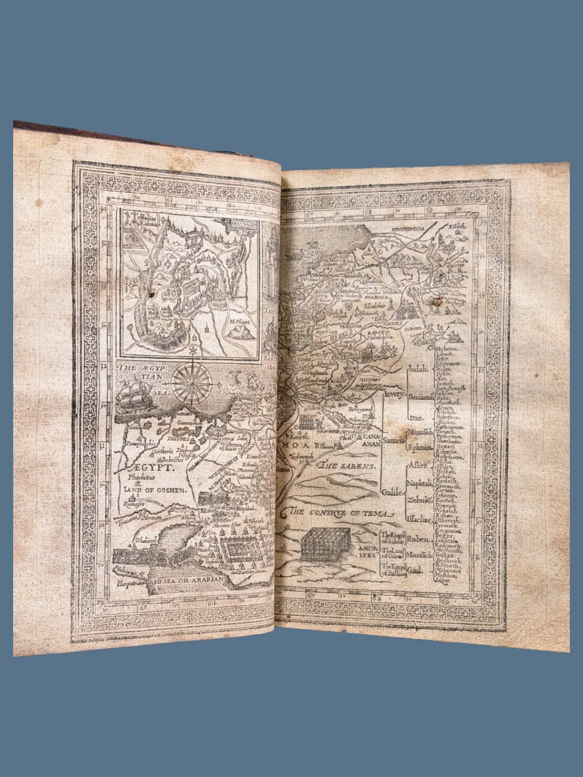 Double Page Map in King James Bible