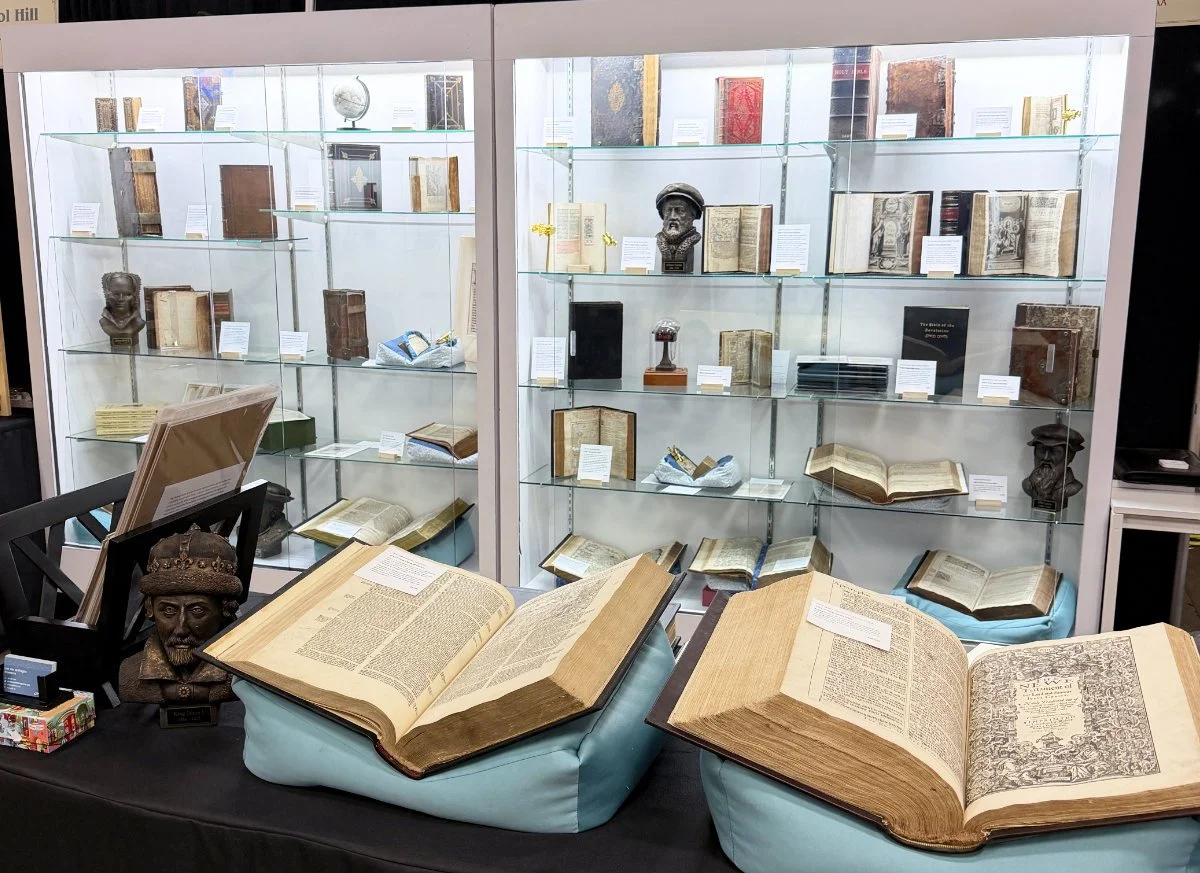 A sample of our Rare Bible Collection at the Dallas Antiquarian Book Fair