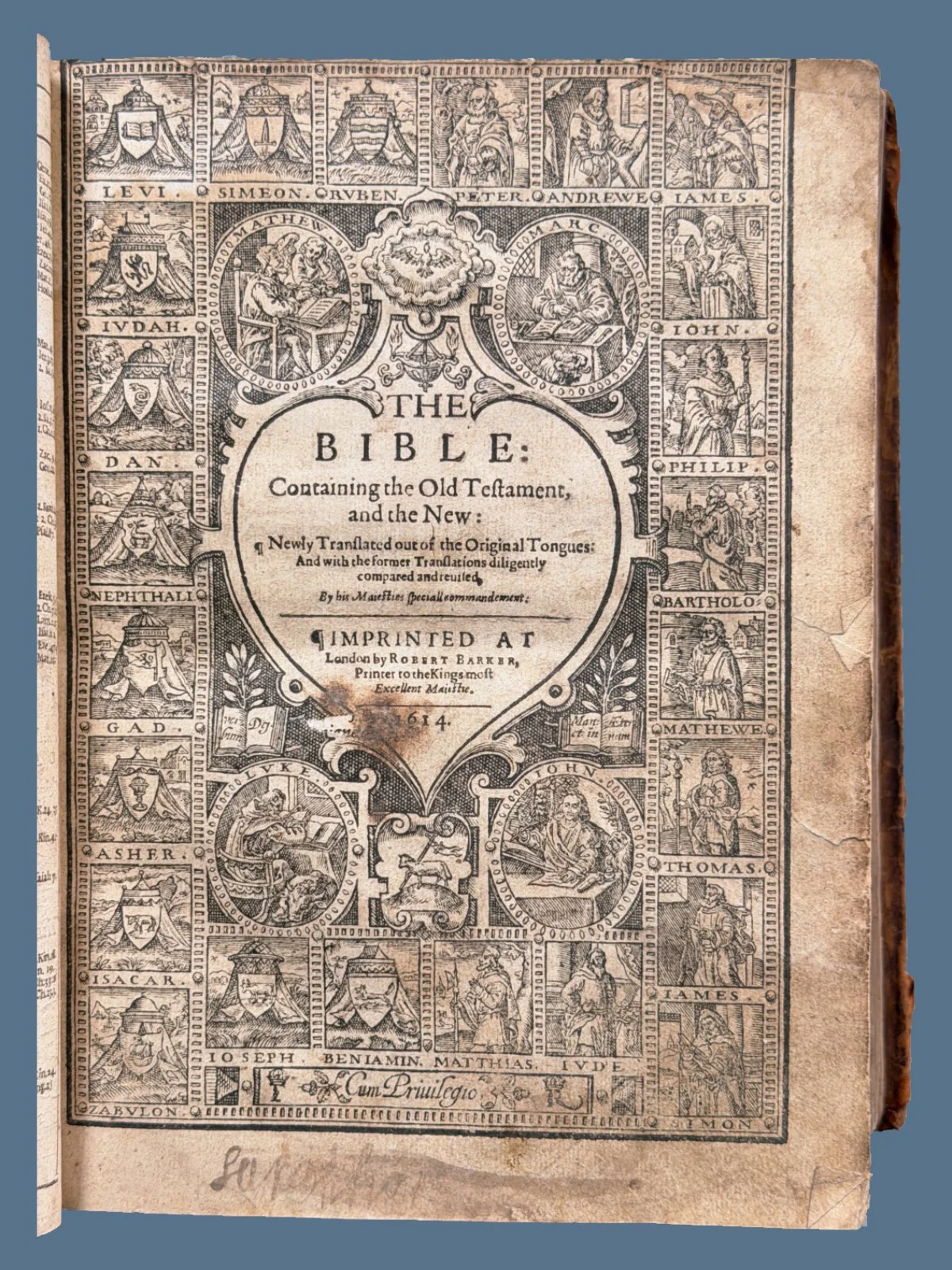 Title Page to Early King James Bible