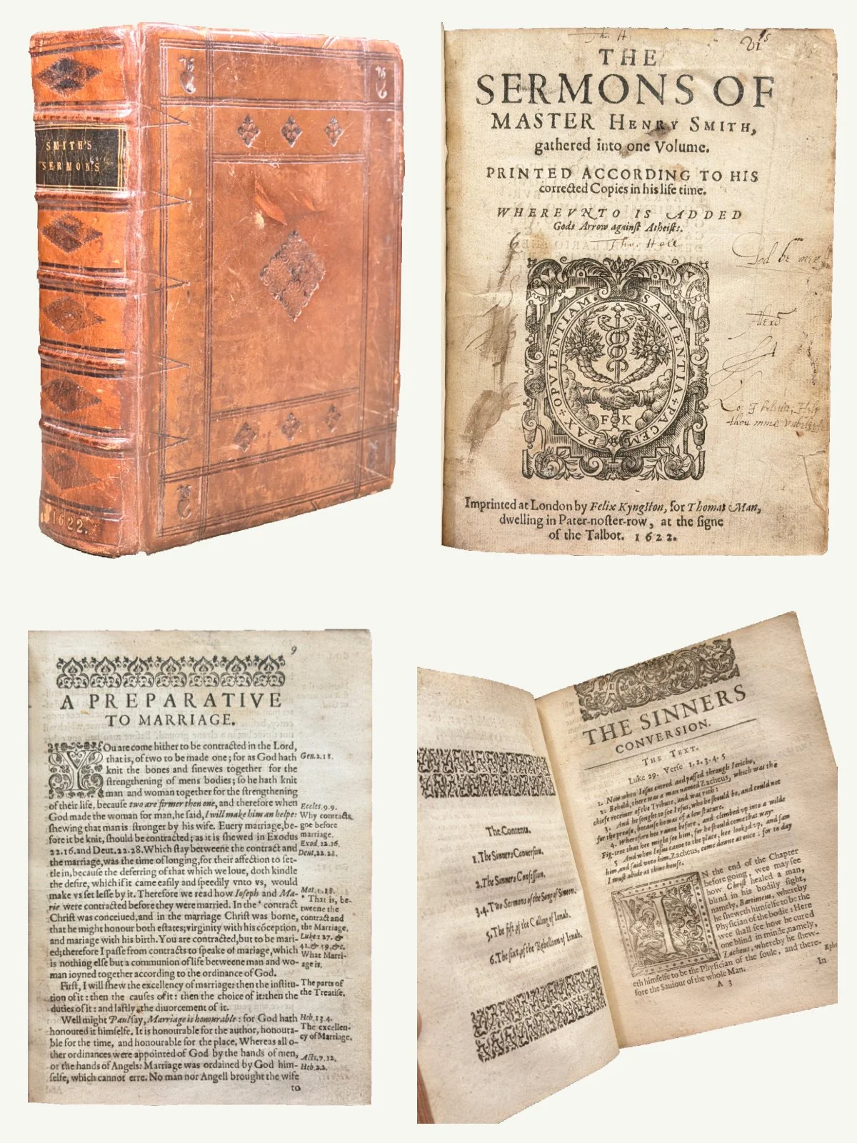 1624 Sermons of Henry Smith Five Works in One Volume