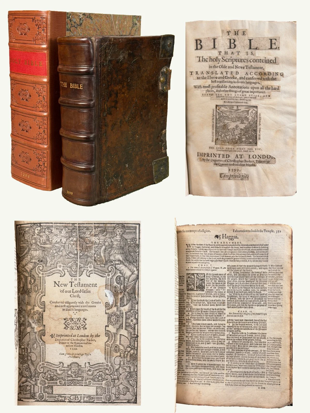 1599 True Black Letter Geneva Bible in Contemporary Boards