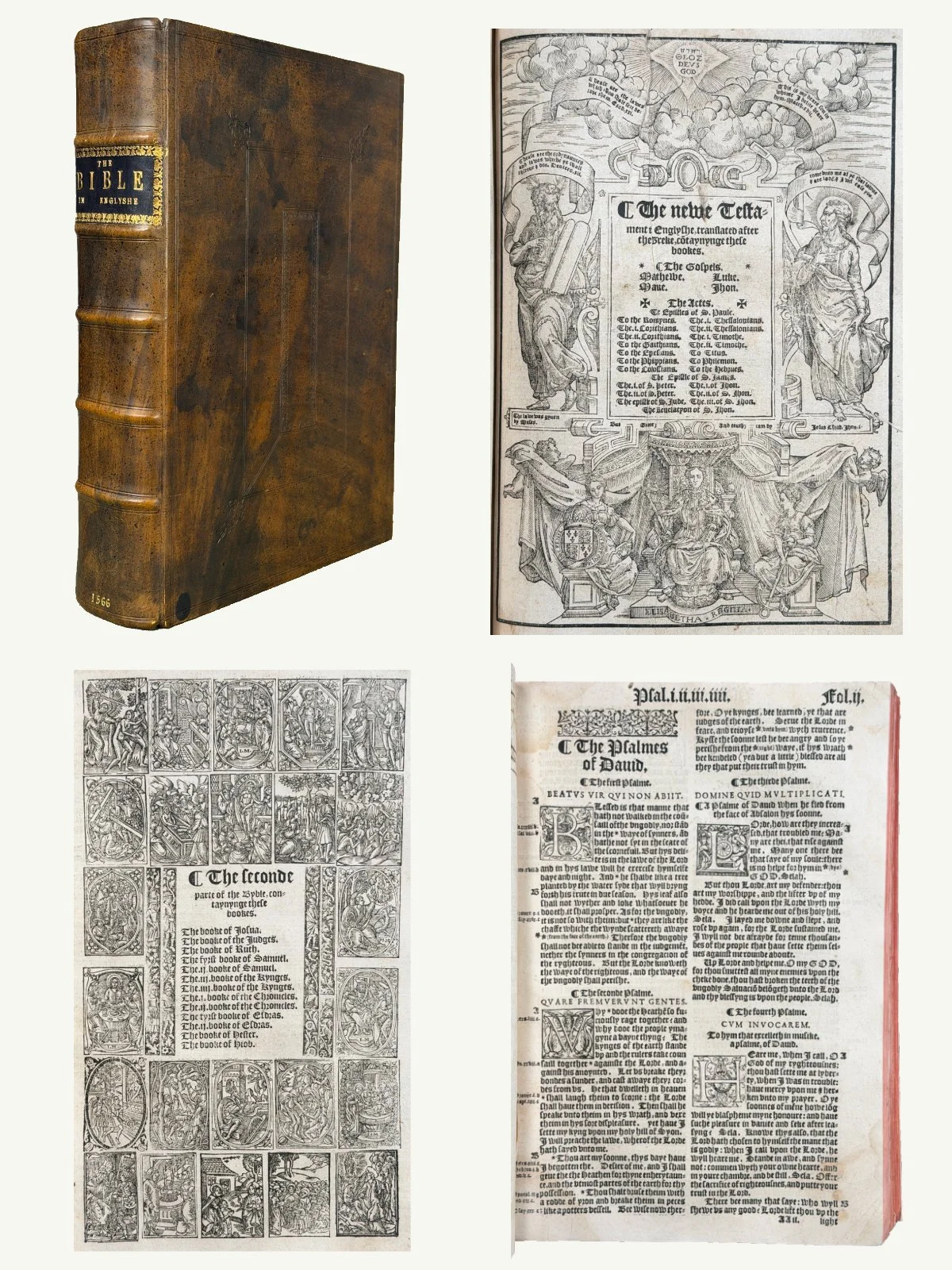 1566 Rebound Folio Great Bible with Three Title Pages