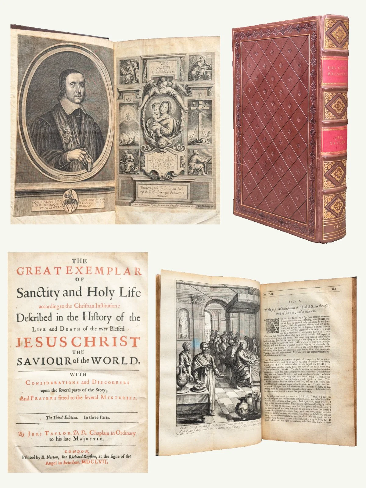 1657 Folio Jeremy Taylor’s The Great Exemplar – Life of Christ