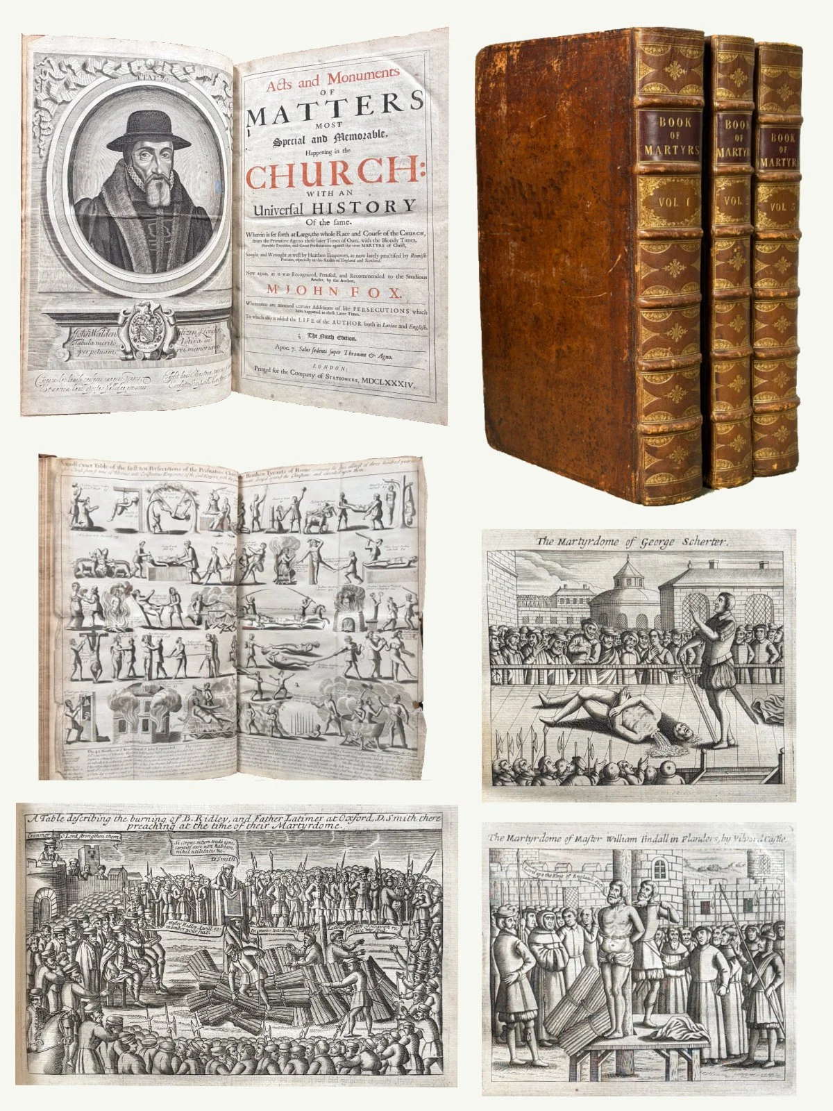 1684 John Foxe’s Book of Martyrs – Over 100 Engravings and with Foxe’s Portrait