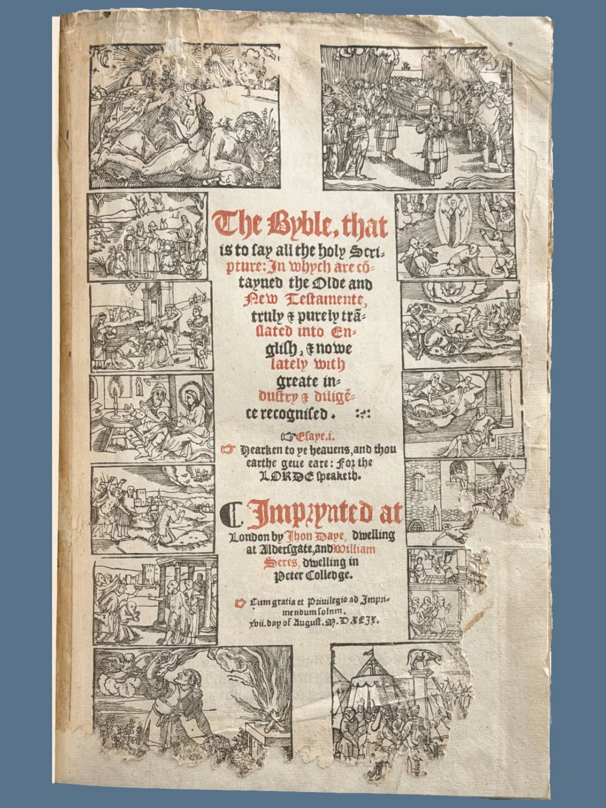 Matthew's Bible Title Page