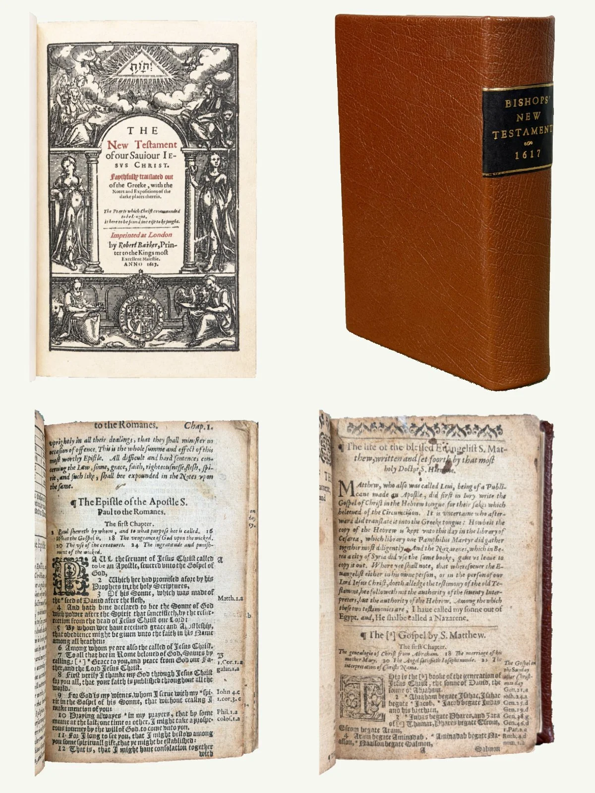 1617 Bishops’ New Testament - Last Standalone Printing of the Bishops’ Bible - Rare