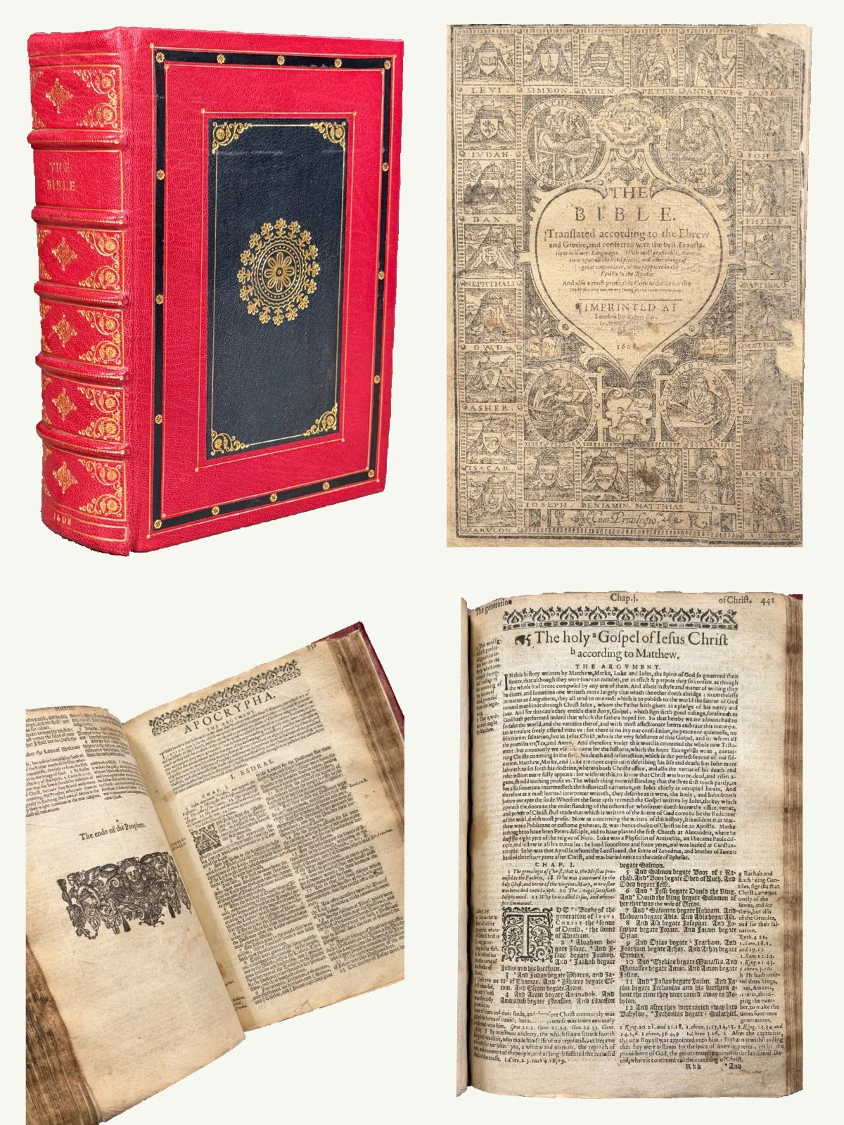 1608 Black Letter Geneva Bible in Modern Binding