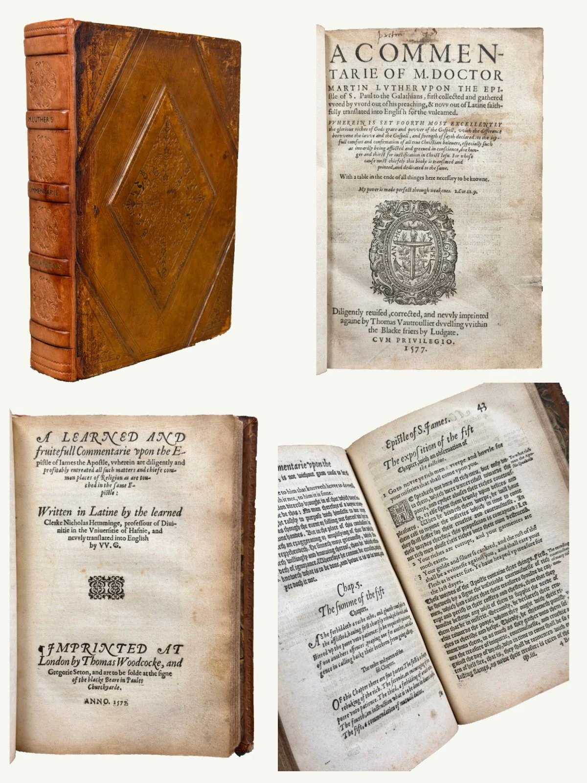 1577 Martin Luther Commentary On Galatians and James