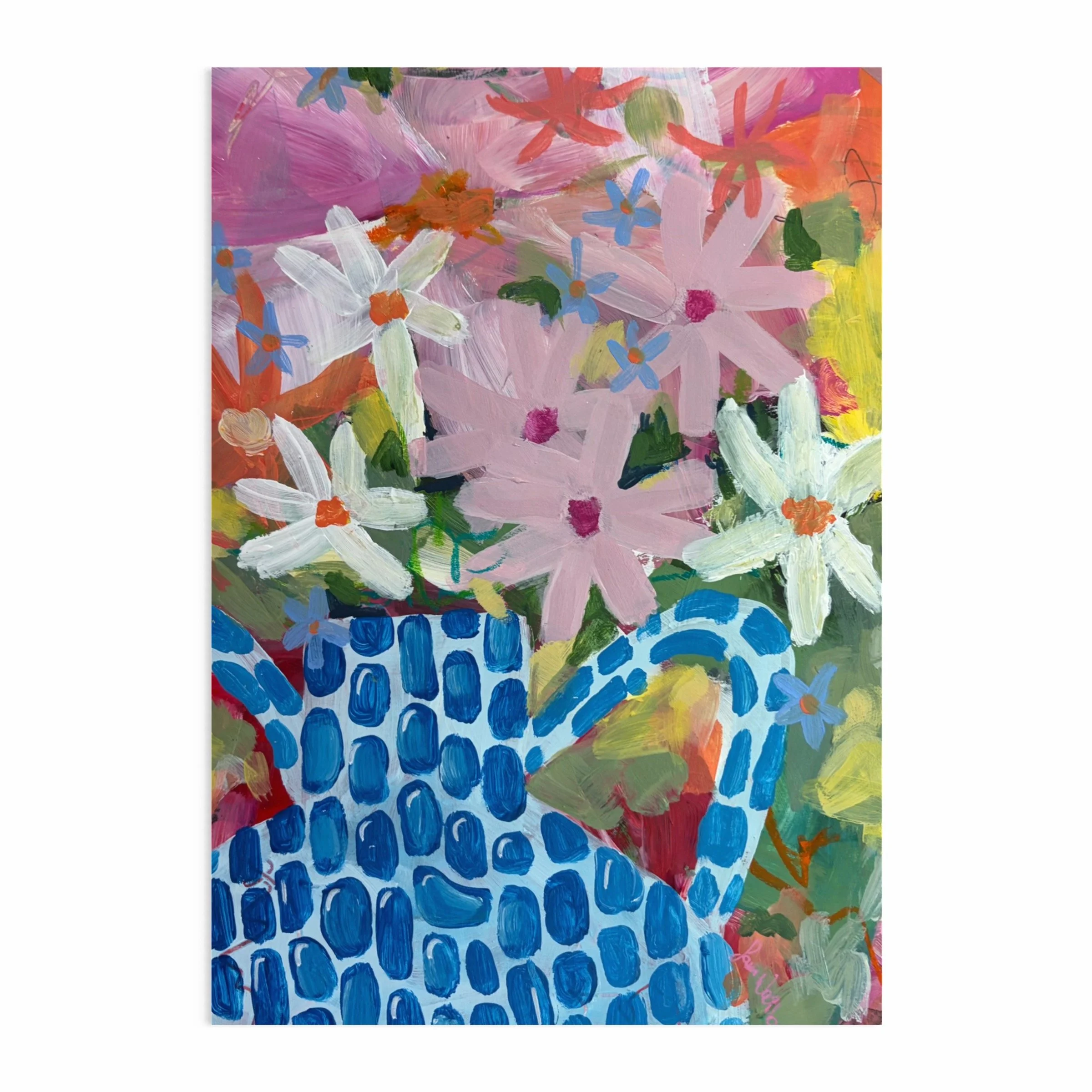 Pink Pansy | Acrylic on Paper