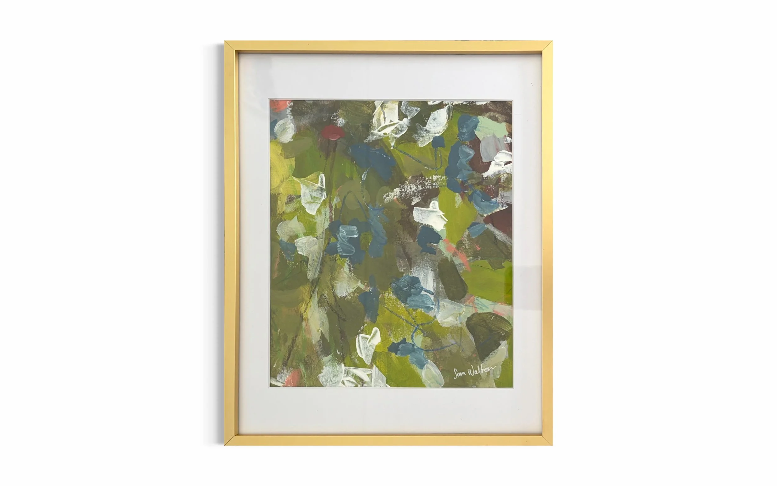 Floral Poem 2 | Acrylic on Paper Framed