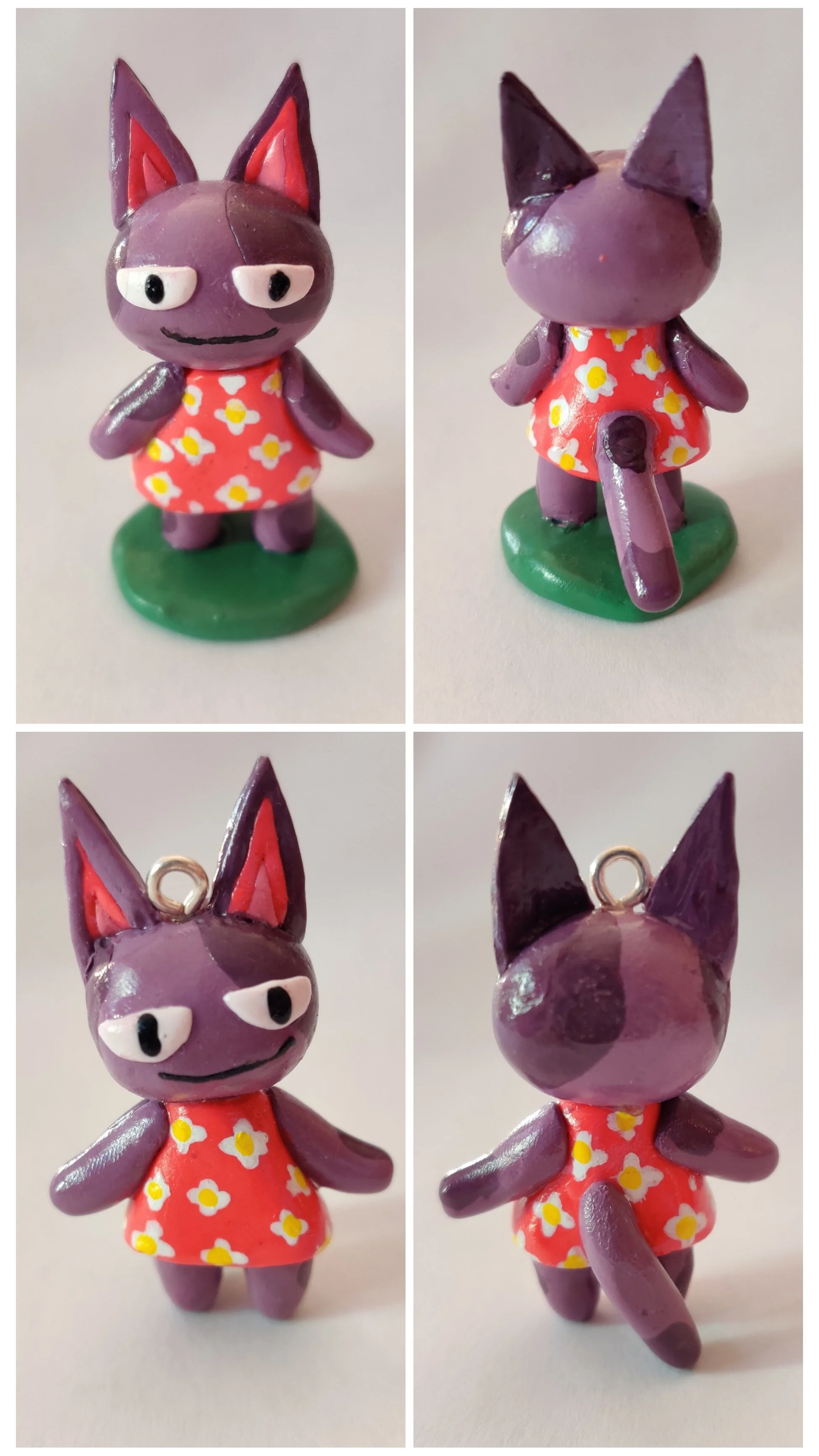 Bob From Animal Crossing | 3cm x 5.4cm x 3.5cm | Polymer Clay, Acrylic Paint, Pastel, Metal And Glaze | 2020 |