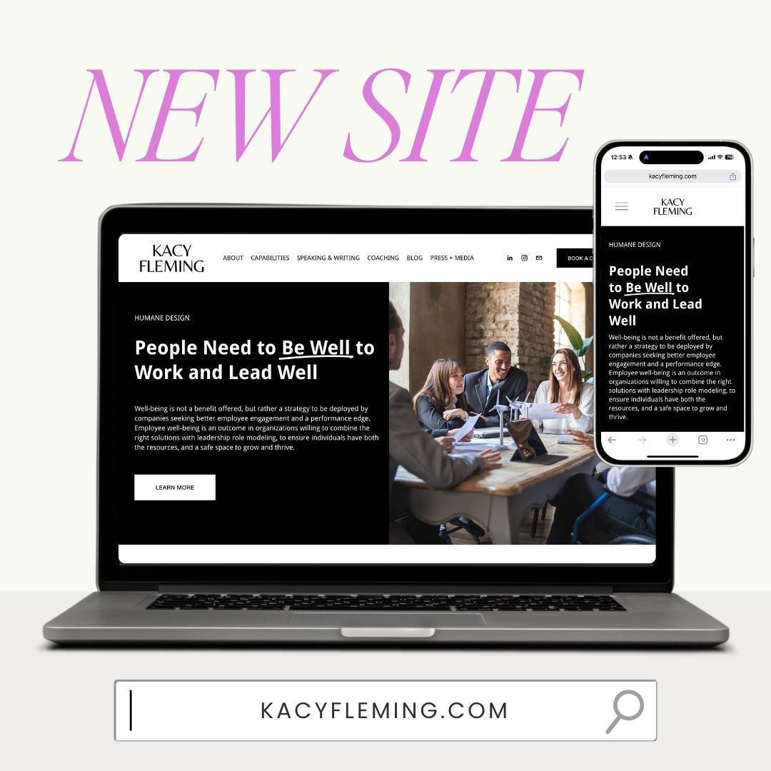 New website launch for well-being guru, TEDx Speaker and absolute BOSS @kca_fleming! We worked on Phase 1 and Phase 2 of this branding project and website design/build - so happy to officially launch it out in the wild. In addition we helped set up h