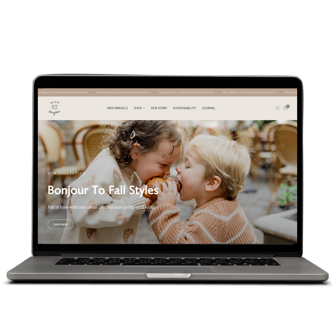 Image of Dear Hayden Website Homepage By Ready Pretty