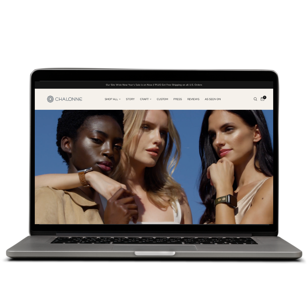 Image of Chalonne website homepage by Ready Pretty