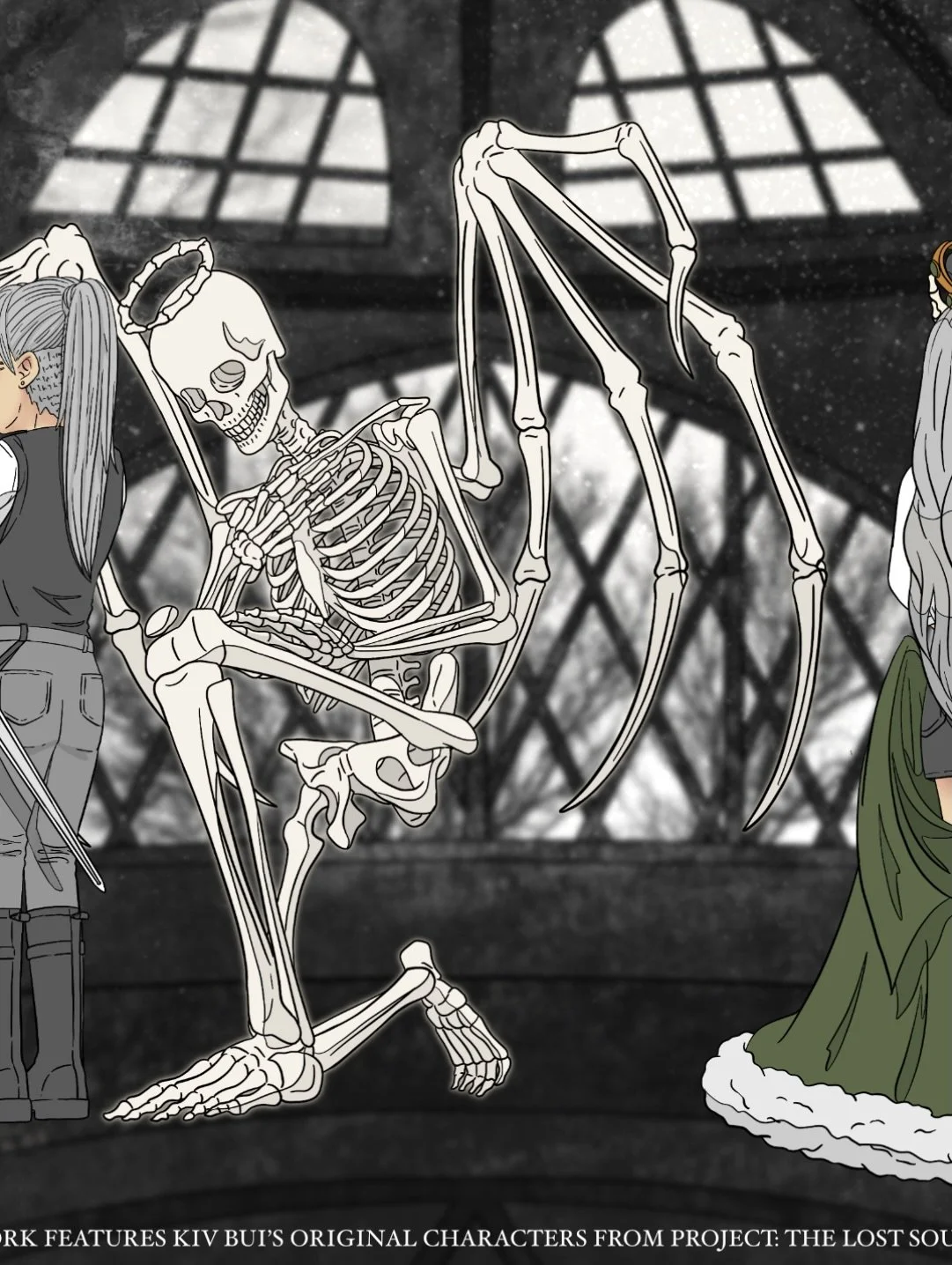 (2/3 Spread) Little Knight and Queen of The Lost Soul Kingdom and their hybrid skeletons.
-
#OriginalStory #OriginalCharacter #DarkAcademia #AboutKivBuiWorld TheLostSoulKingdom