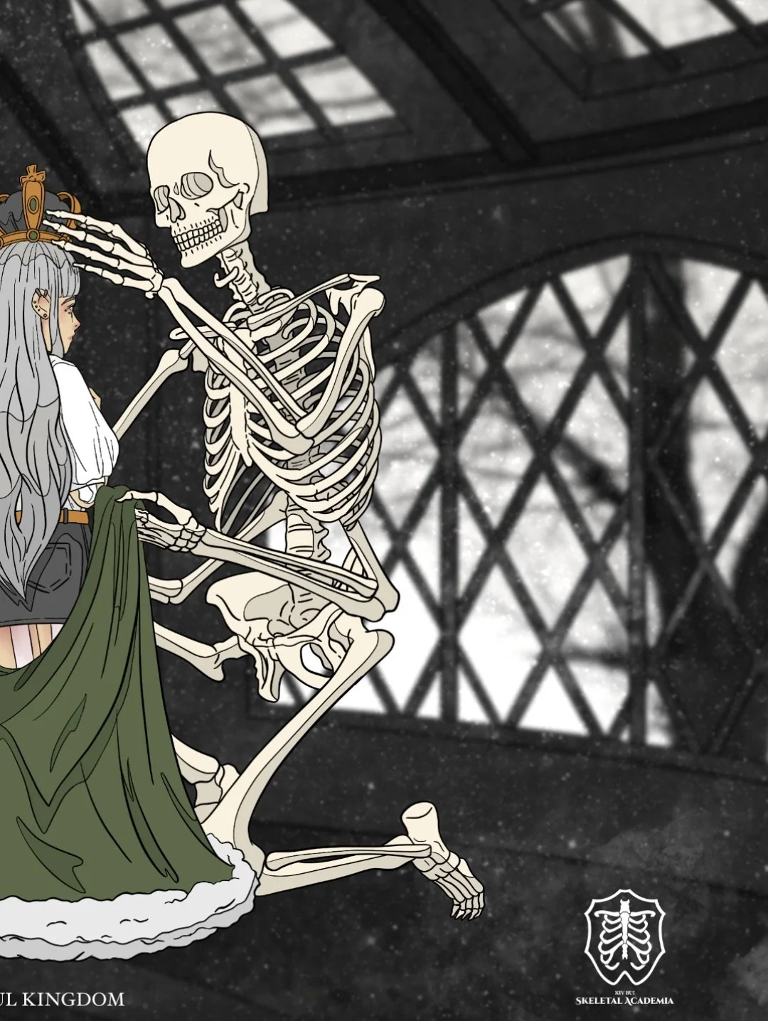 (1/3 Spread) Little Knight and Queen of The Lost Soul Kingdom and their hybrid skeletons.
-
#OriginalStory #OriginalCharacter #DarkAcademia #AboutKivBuiWorld TheLostSoulKingdom