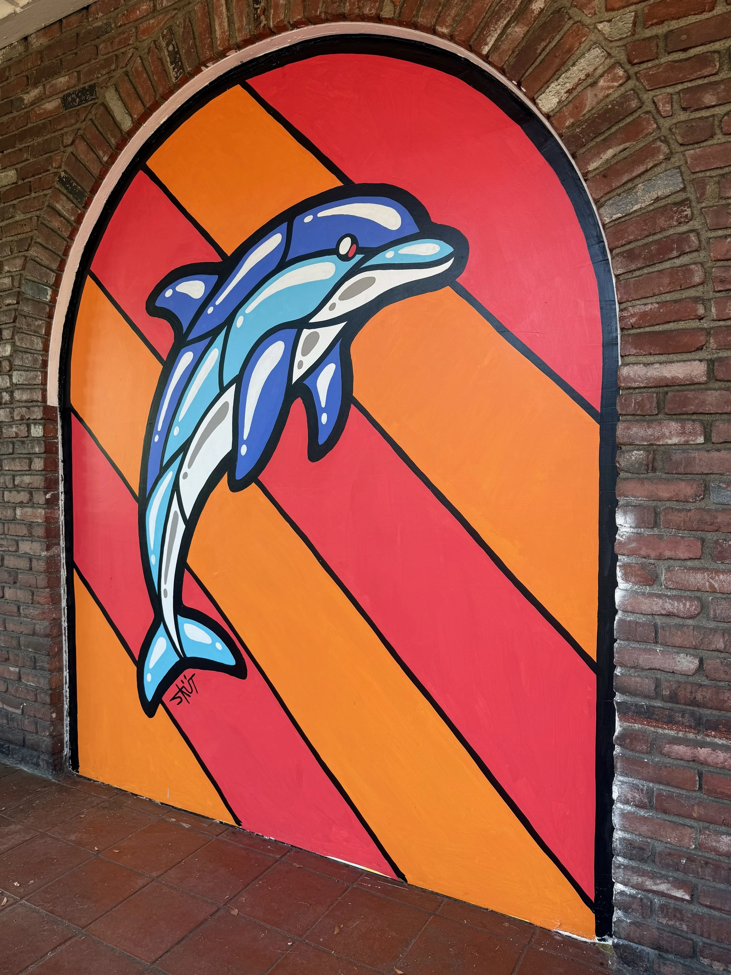 @inkedbyskut Rewilding Weho Art Installation, Bottlenose Dolphin, Detail 02.jpeg
