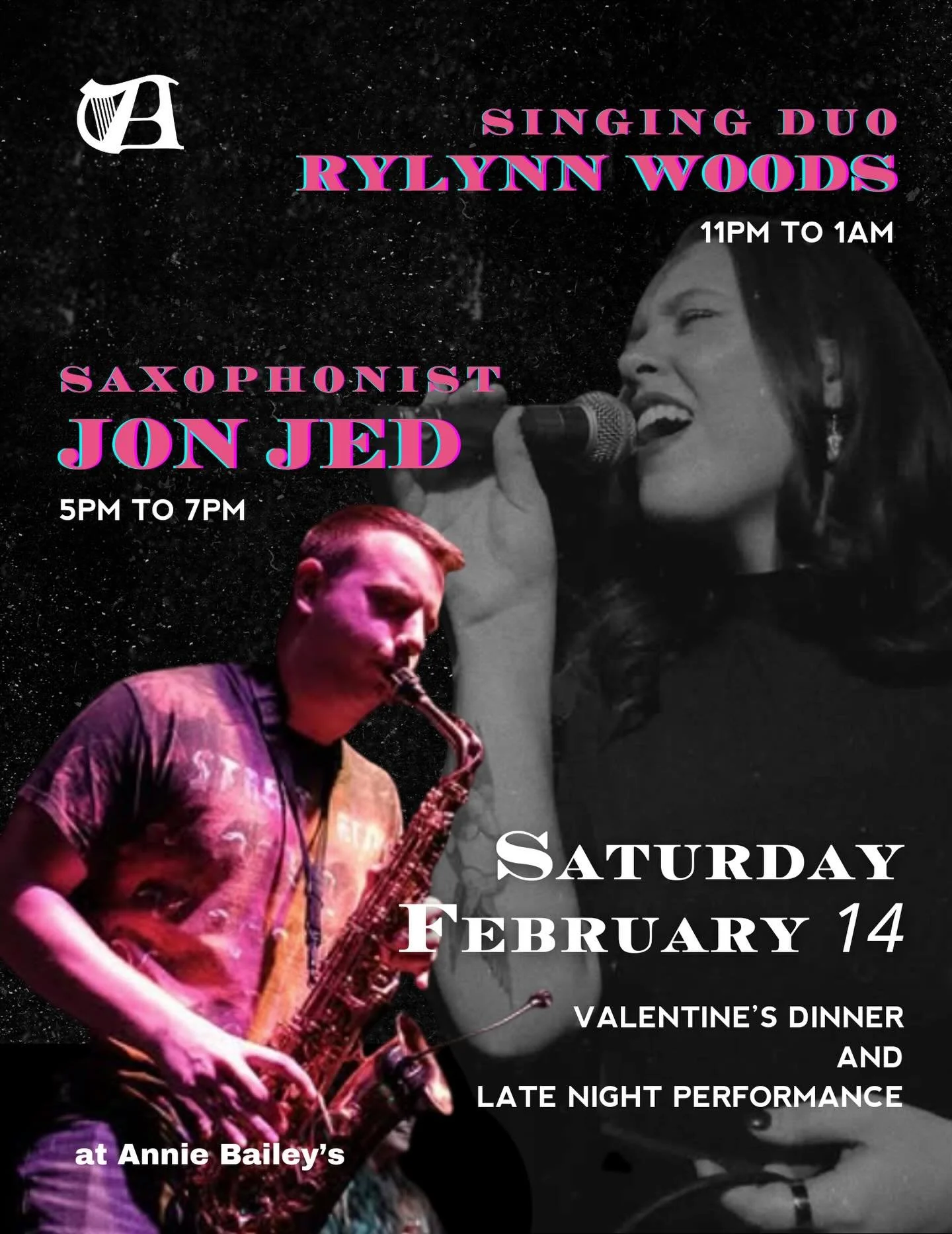 Valentine&rsquo;s Day Weekend at Annie Bailey&rsquo;s is all about good food, live music, and lingering a little longer. 💘

Set the tone early with Saxophonist Jon Jed serenading dinner from 5&ndash;7pm, then let the night roll on with Rylynn Woods,