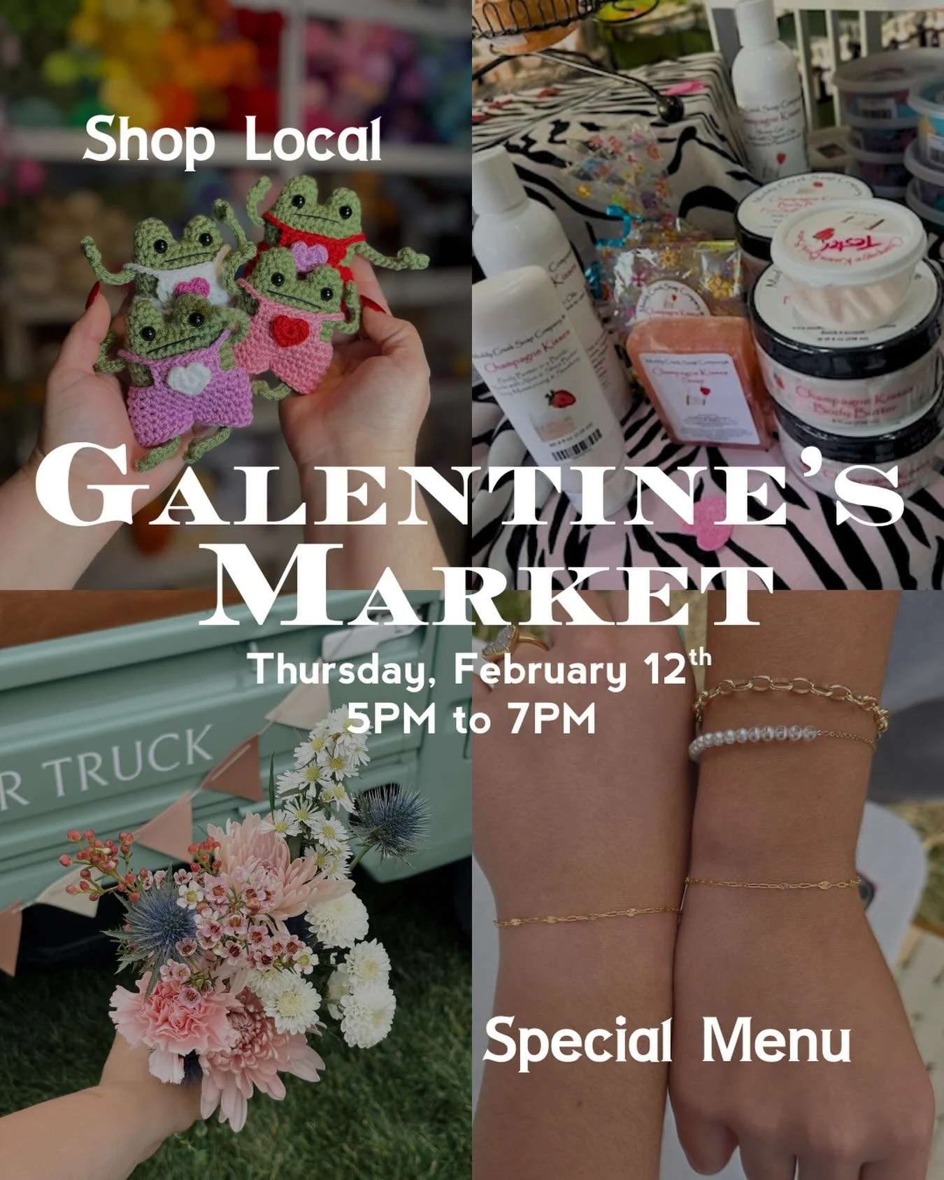 Tomorrow&rsquo;s the night, ladies. 💖
 Join us Thursday, February 12th | 5&ndash;7PM for our Galentine&rsquo;s Day Market&mdash;an evening of shopping, sipping, and sharing bites with your favorite people.

Shop local vendors including: ✨ Erin&rsquo