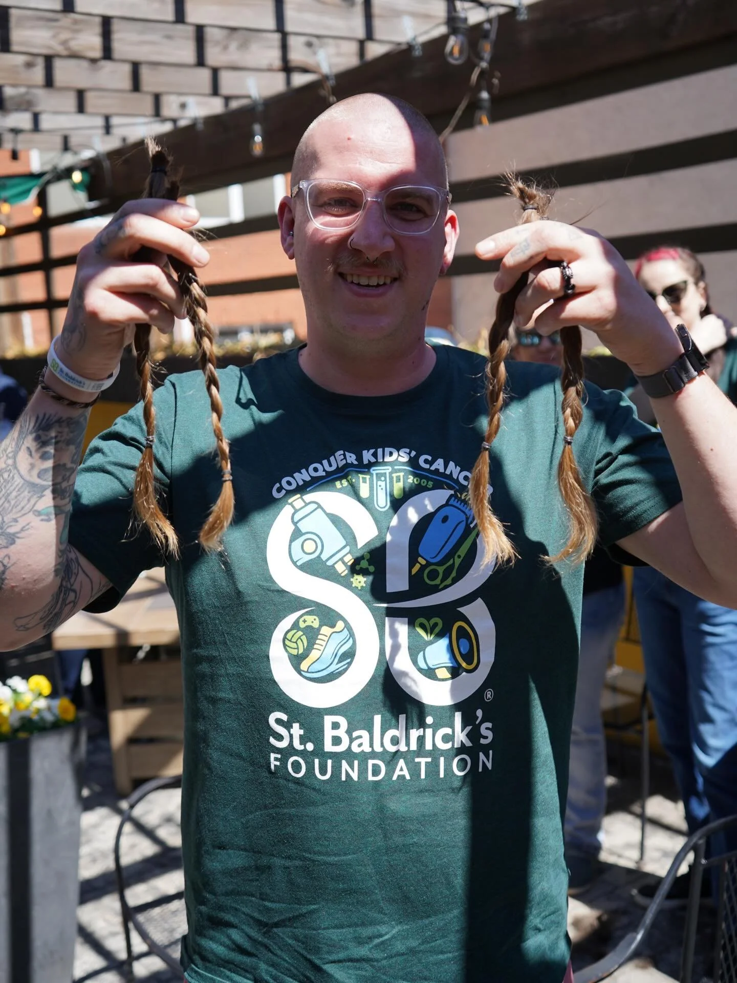 What a day. 💚

At Annie Bailey&rsquo;s, we shaved 25+ heads and raised $26,487 for St. Baldrick&rsquo;s Foundation&mdash;and we&rsquo;re not done yet.

A huge thank you to every donor, every brave shavee, and our incredible shavers from Sport Clips,