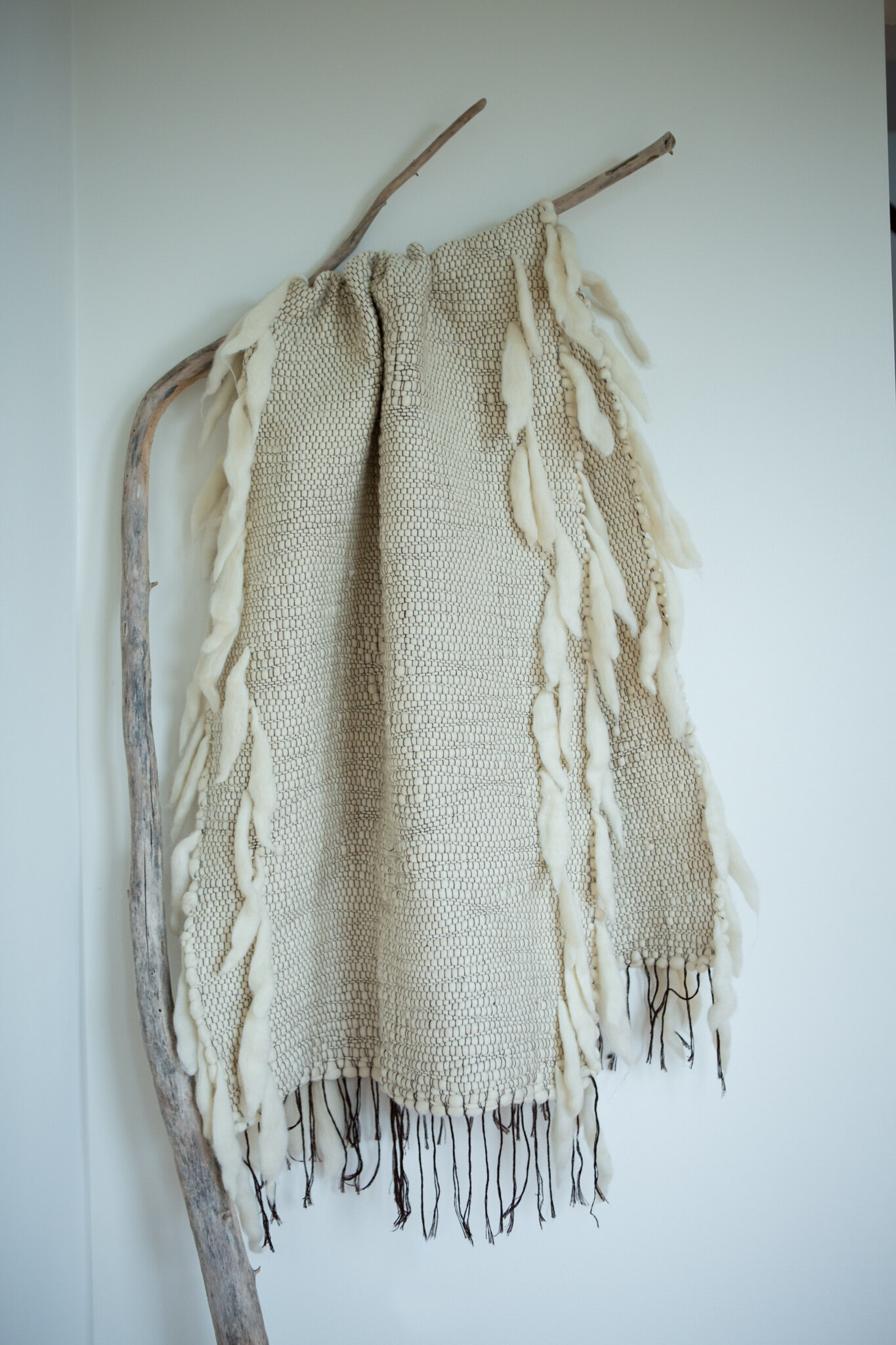 The Wild Thing Throw w/ Brown Detail - Handpsun + Handwoven