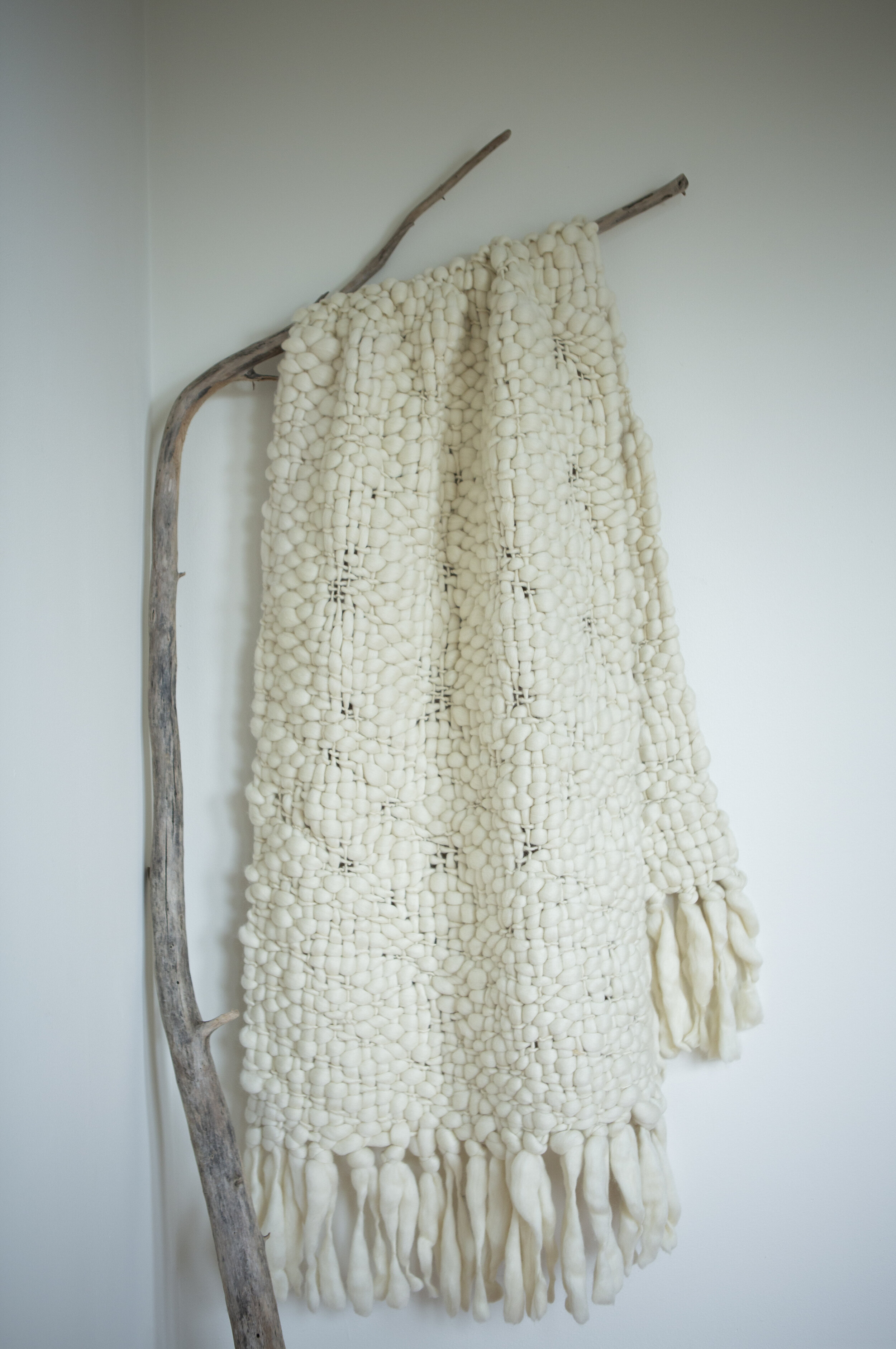 Big Cloud Wrap&nbsp;Throw&nbsp;- Handspun + Handwoven 