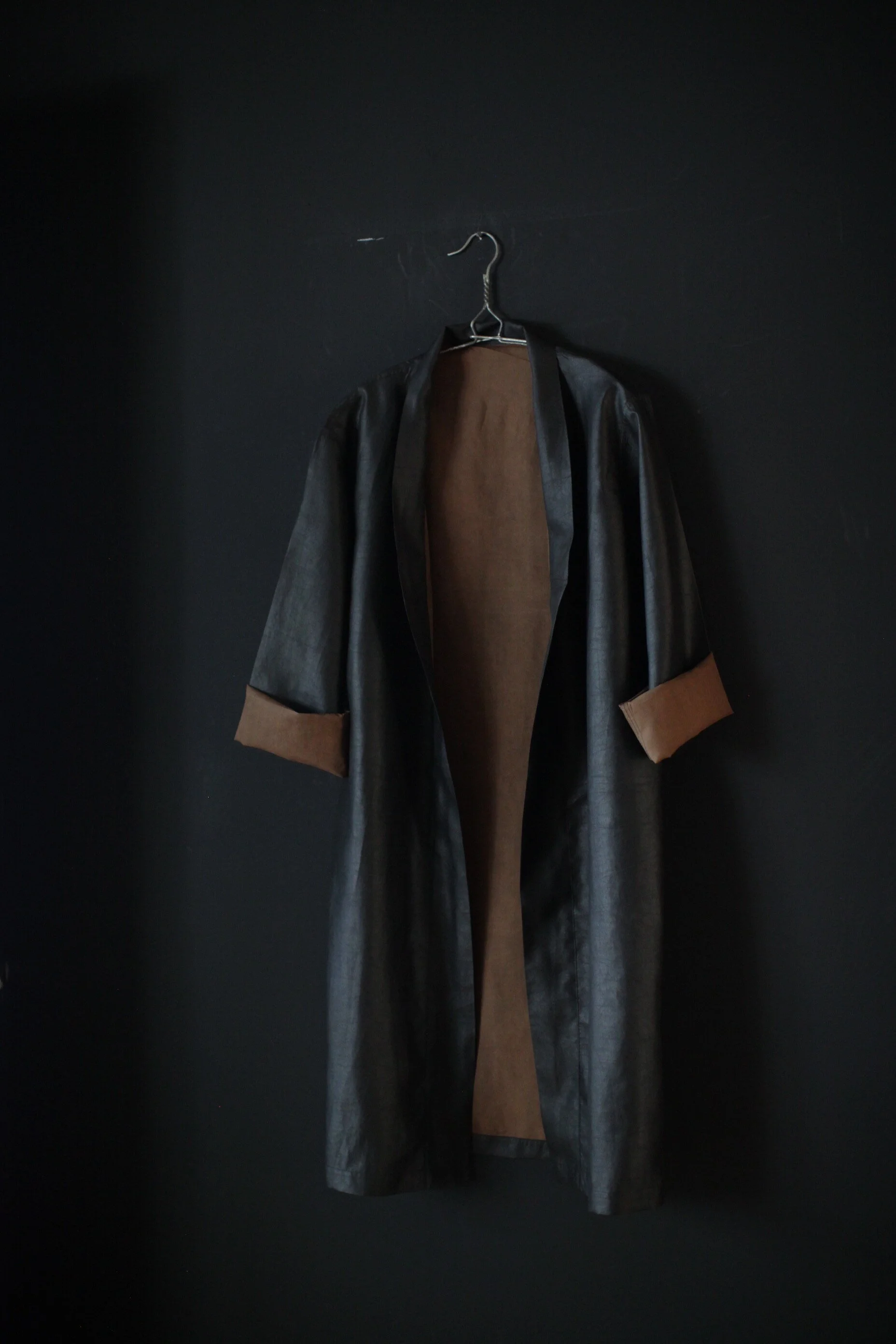 MUD SILK KIMONO - NOIR HANDMADE