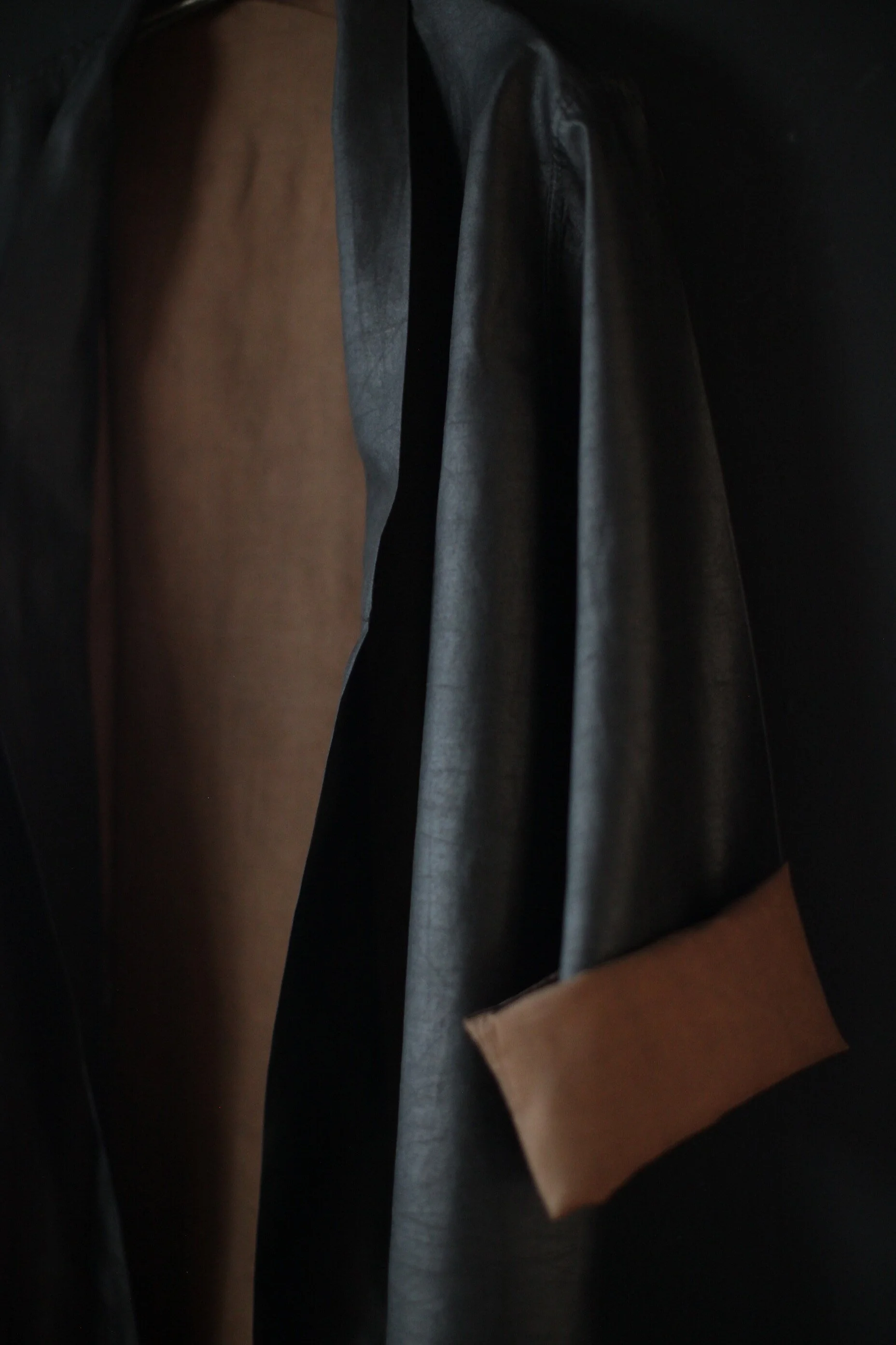 MUD SILK KIMONO - NOIR HANDMADE