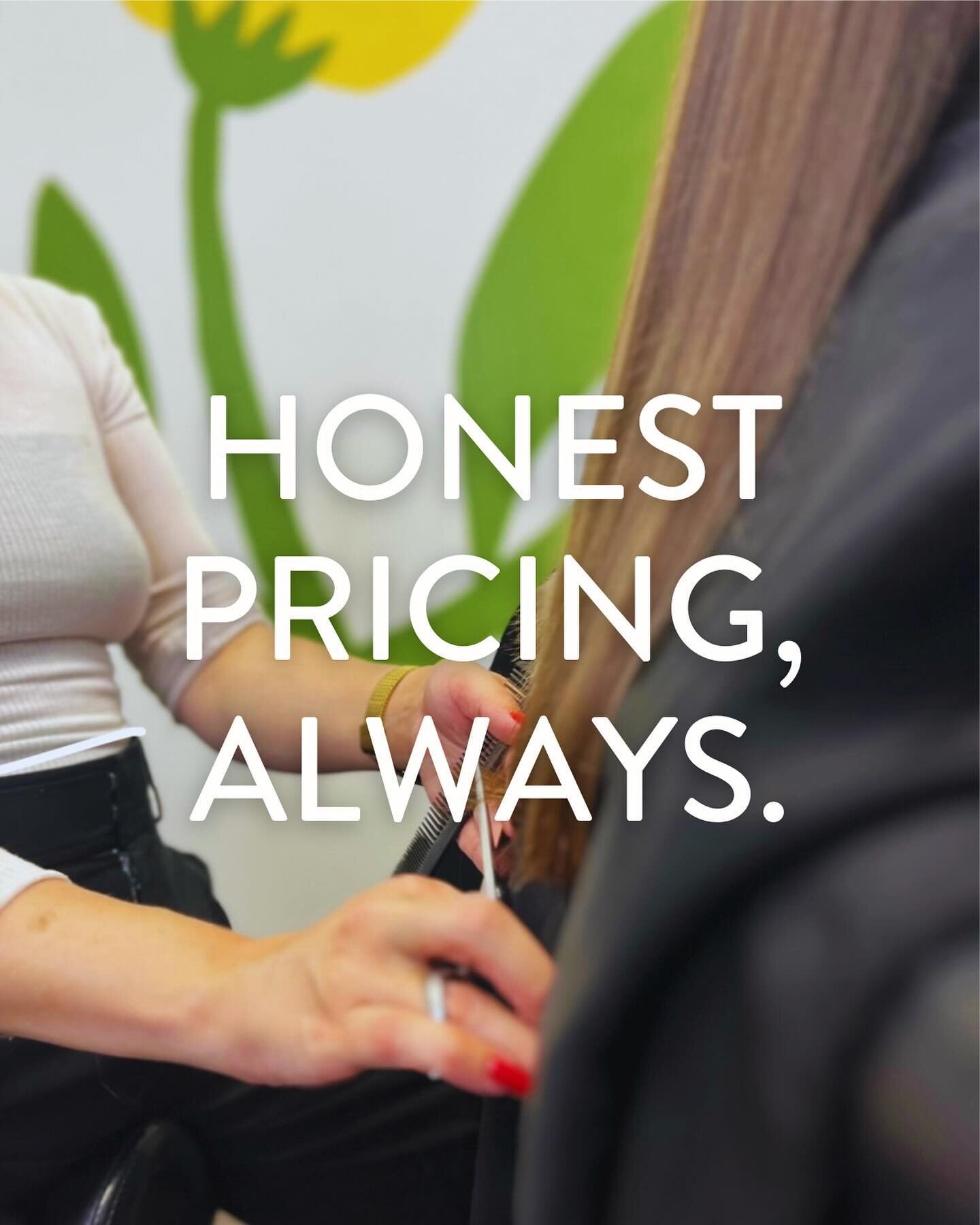 Tired of seeing service pricing online and then leaving the salon having spent far more than you&rsquo;d bargained (and budgeted) for?

We hear this story all of the time and understand how frustrating it can be to be told you need costly treatments 