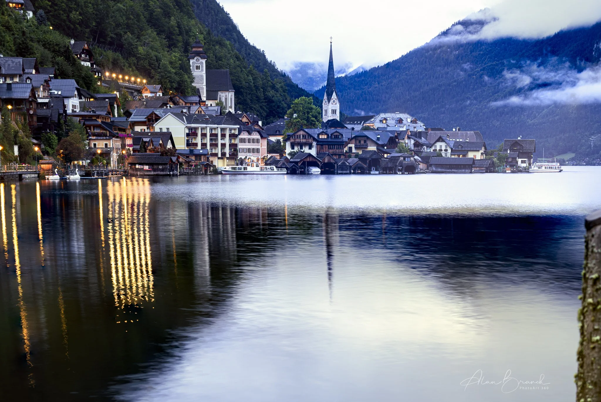 Evening glow Hallstatt, Austria
