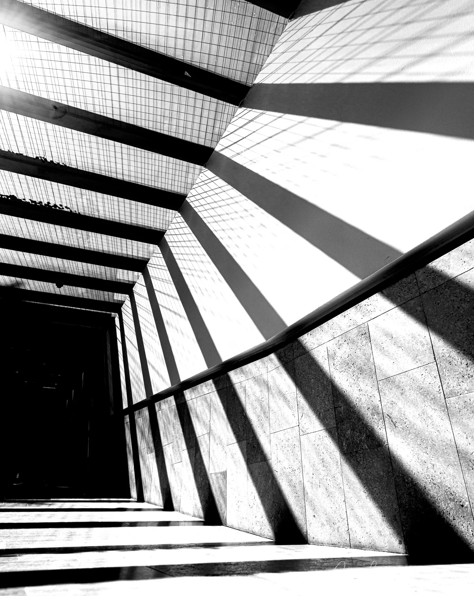 Art galleries are often a structure where the image presents itself with the right light and shadows
