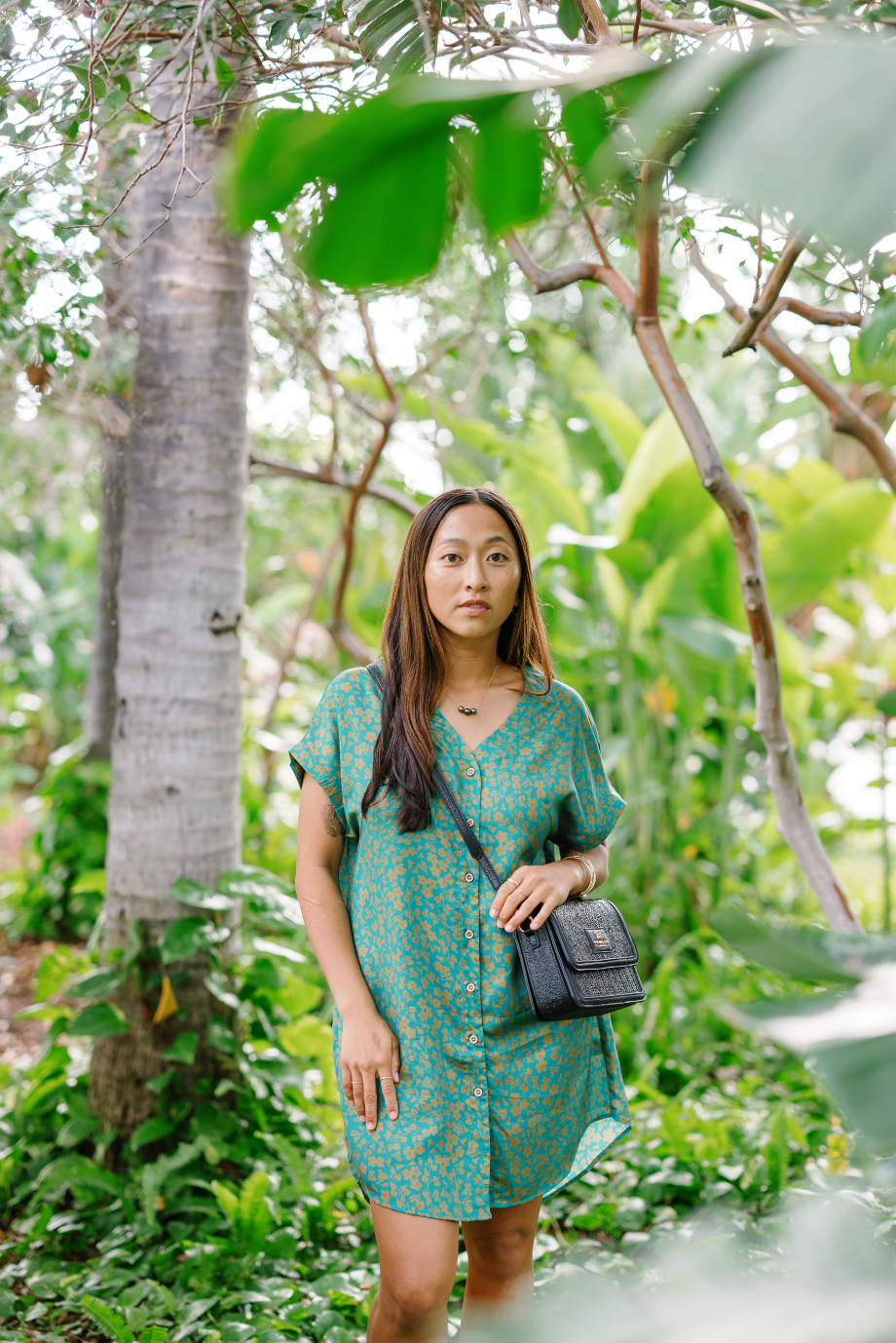 Lily Button Down Dress - Pakalana Teal