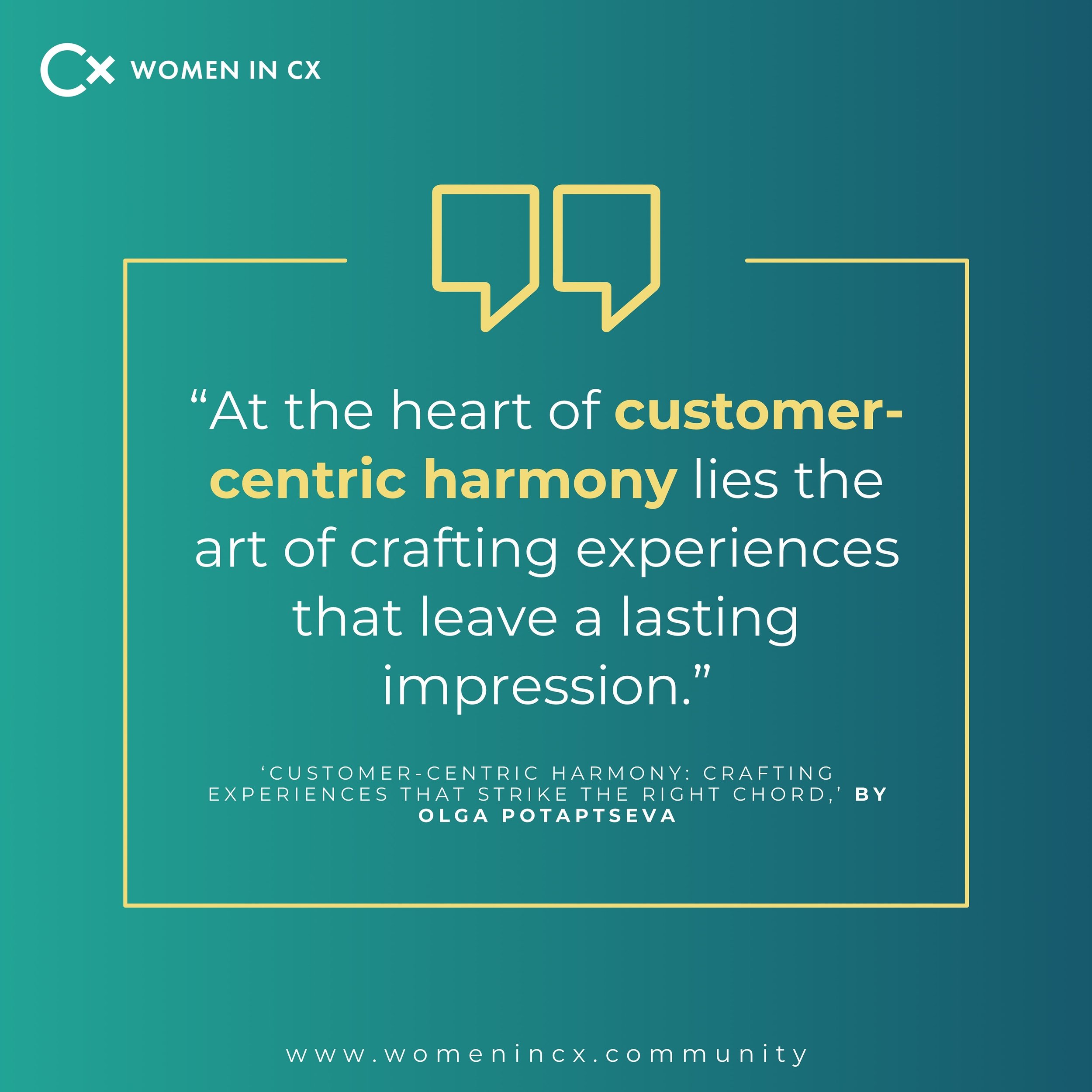 What does it take for an organisation to really engage their customers? 🤔
&nbsp;
In our latest article, &lsquo;Customer-Centric Harmony: Crafting Experiences That Strike the Right Chord&rsquo;, Olga Potaptseva, CEO of the European Customer Consultan