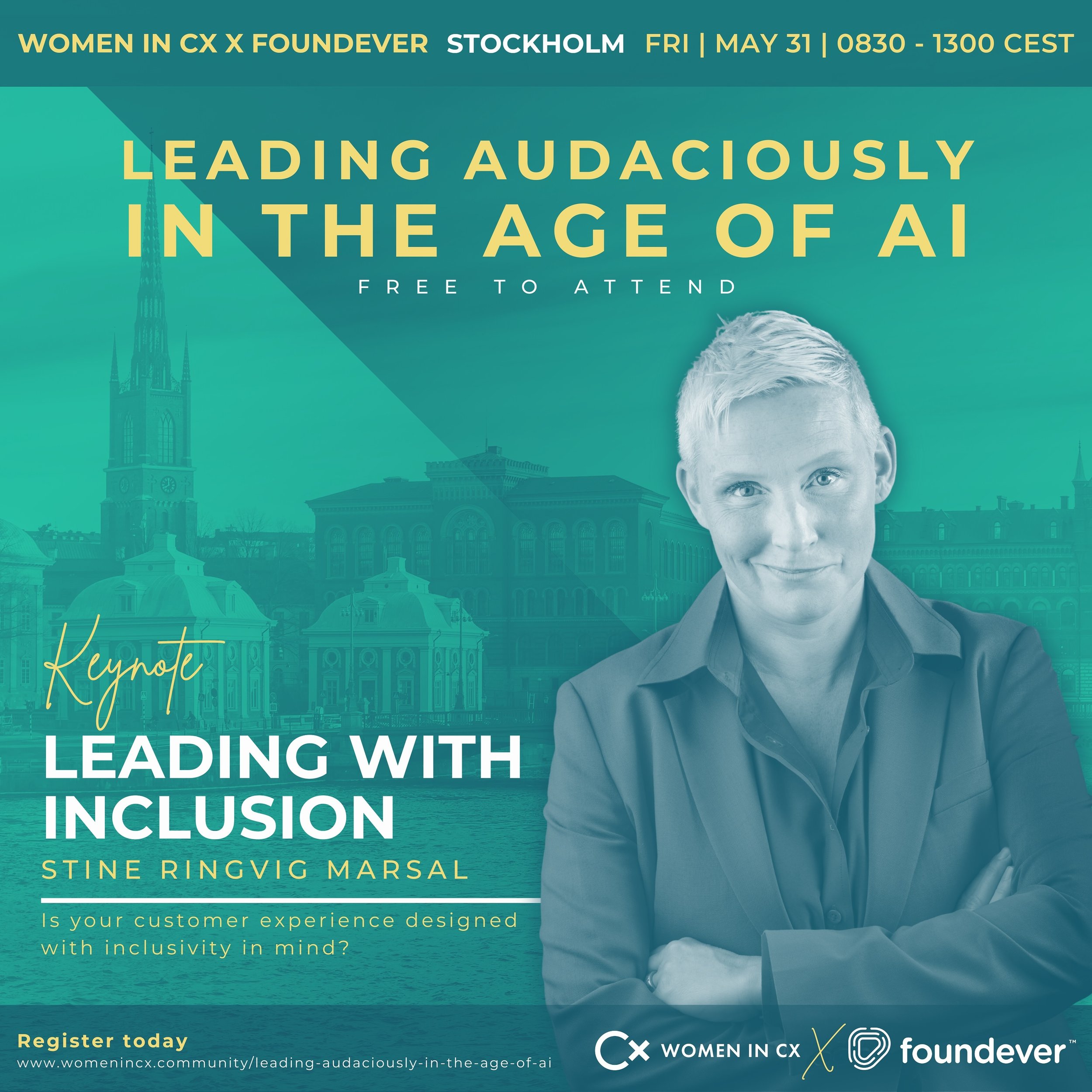 Is your customer experience designed with inclusivity in mind? 🤔
&nbsp;
Taking place at our free upcoming event in Stockholm, &lsquo;Leading Audaciously in the Age of AI&rsquo;, join Stine Ringvig Marsal as she delivers her exclusive keynote, &lsquo