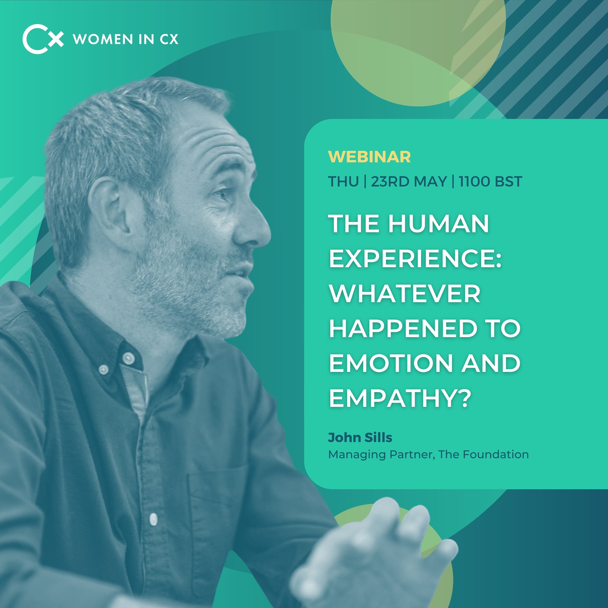 Didn&rsquo;t catch his WiCX Talk at our conference last October? 🤔
&nbsp;
Next Thursday, join John Sills, Managing Partner at The Foundation, as he delivers his exclusive keynote, &lsquo;The Human Experience: Whatever Happened to Emotion and Empathy