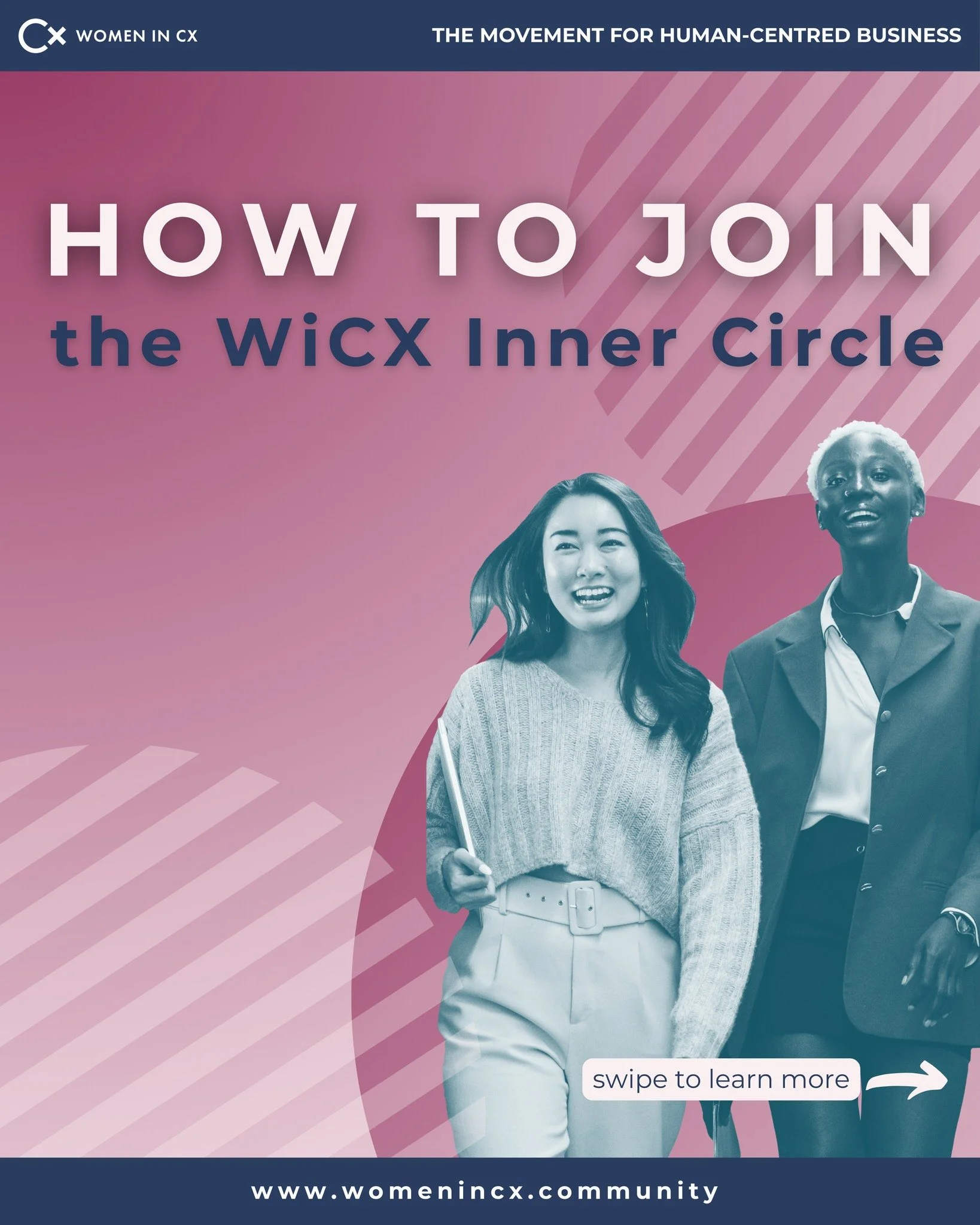 Ready to unleash your power and lead the movement for human-centred business? 💫

If so, our private members-only community platform &ndash; the WiCX Inner Circle &ndash; could be the perfect place for you.

Built by women, for women, it&rsquo;s a sa
