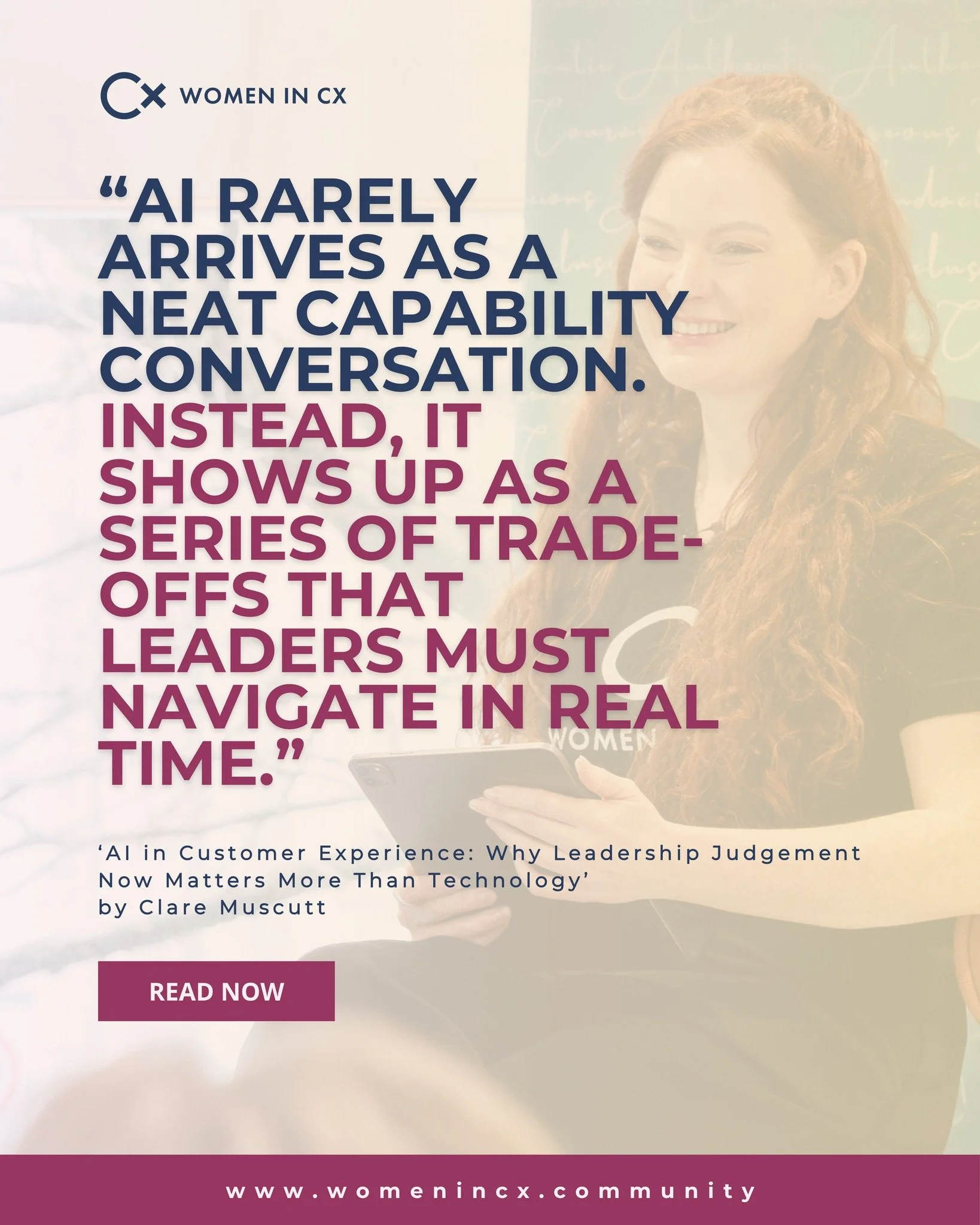 Everyone&rsquo;s talking AI in CX&hellip;but the real power isn&rsquo;t in the tech. 💡

In her latest article, WiCX Founder and CEO Clare Muscutt draws on insights from the latest WiCX Talk Trends panel debate in partnership with Genesys, to explore