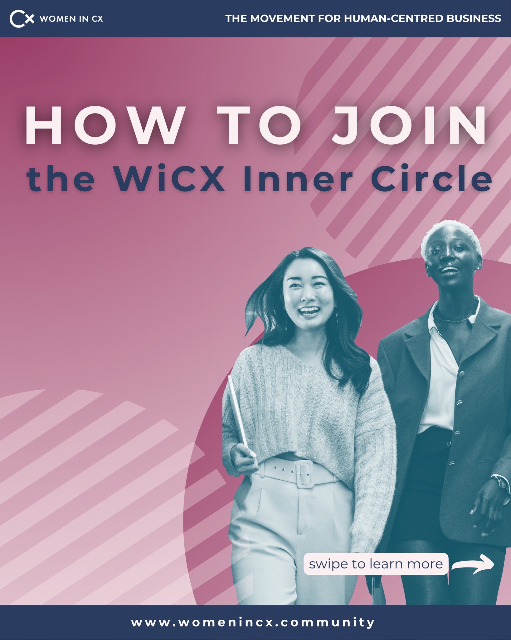 Ready to unleash your power and lead the movement for human-centred business? 💫

If so, our private members-only community platform &ndash; the WiCX Inner Circle &ndash; could be the perfect place for you.

Built by women, for women, it&rsquo;s a sa