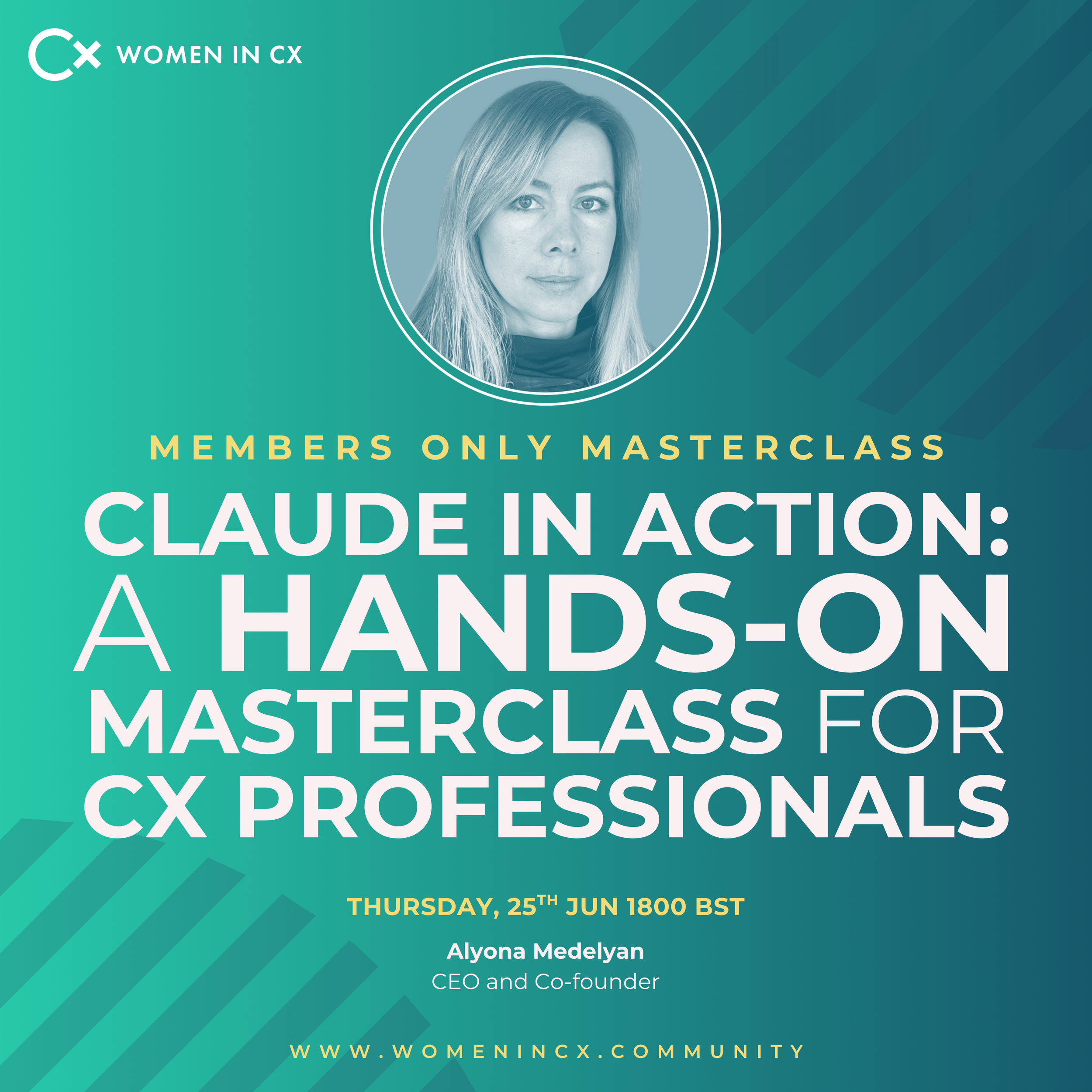Masterclass | Claude in Action: A Hands-On Masterclass for CX Professionals, with Alyona Medelyan (Inner Circle Members Only) 